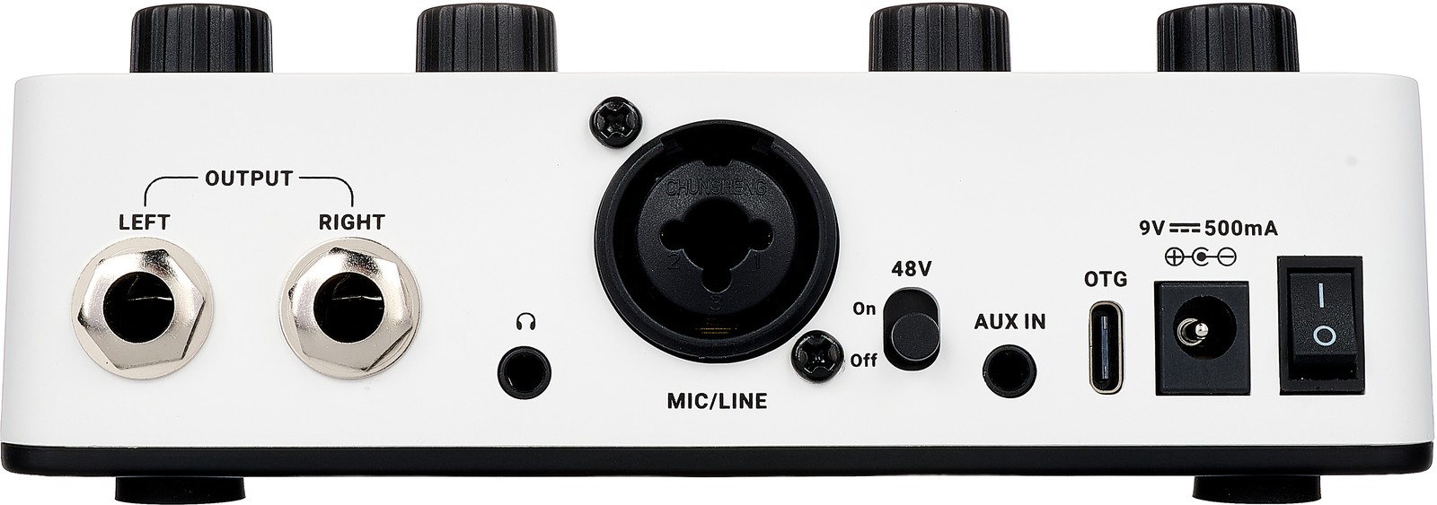 Anschlüsse des Audota AVE-100 Vocal Multi Effects