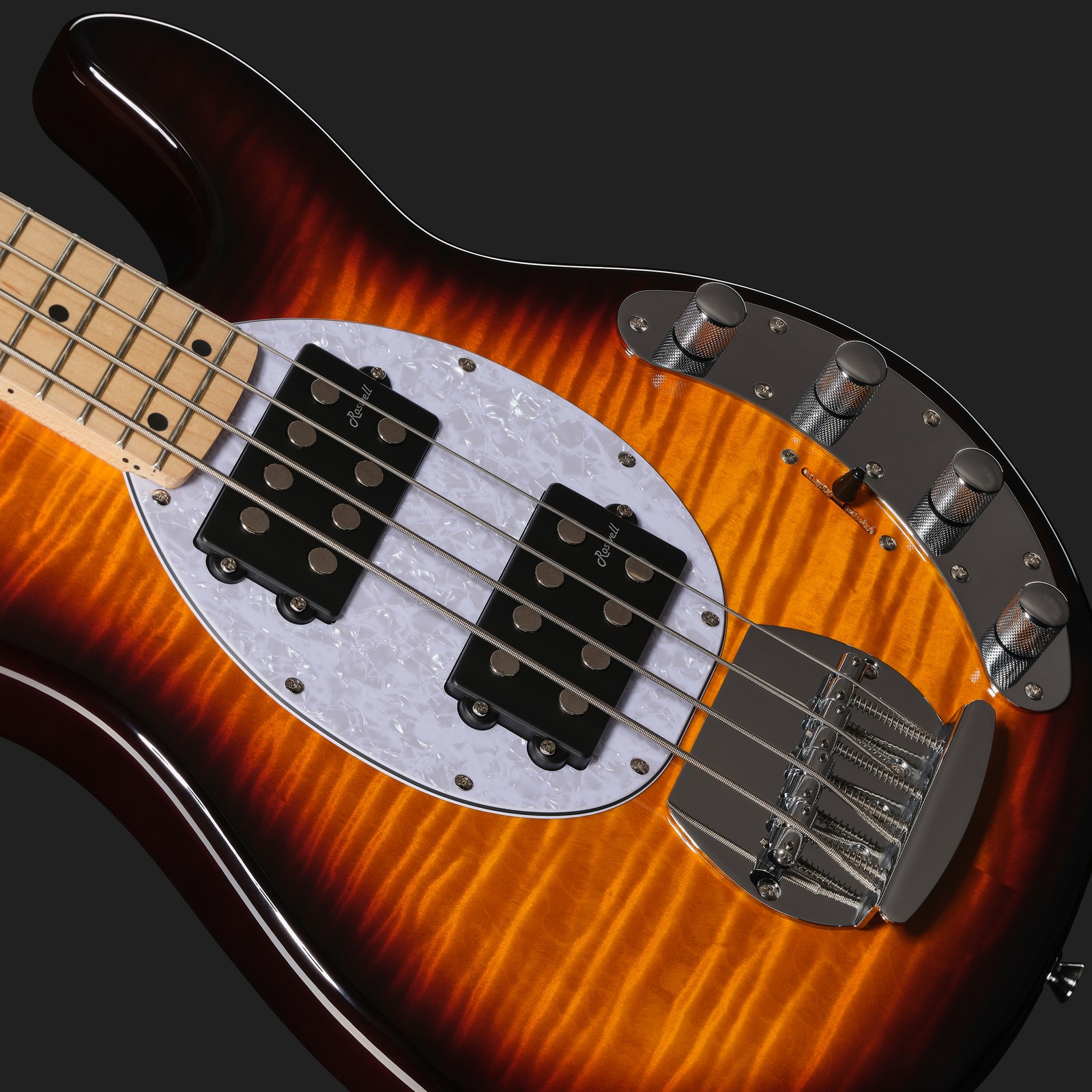Roswell Tonabnehmer und Bridge des Harley Benton MM-84A SB Deluxe Series E-Bass