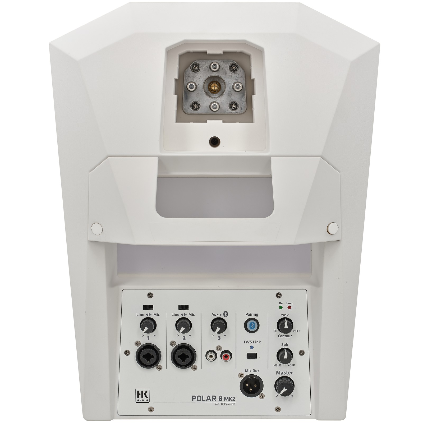 Bedienfeld des HK Audio Polar 8 MK2 WH Säulensystems