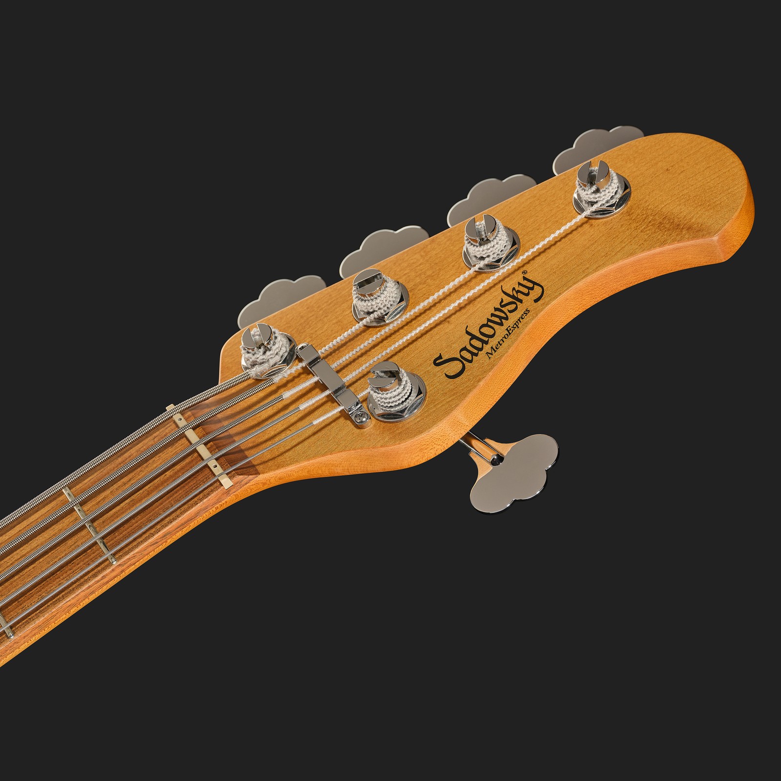 Sadowsky MetroExpress 21 Vintage JJ5 Morado Tobacco Sunburst, five-string bass, headstock