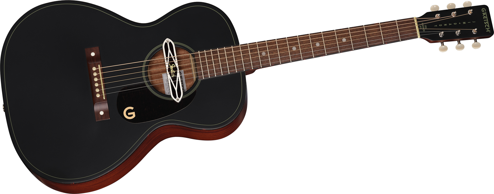 Westerngitarre Gretsch JD Concert DELTOLUXE TSPG BLKT Frontansicht