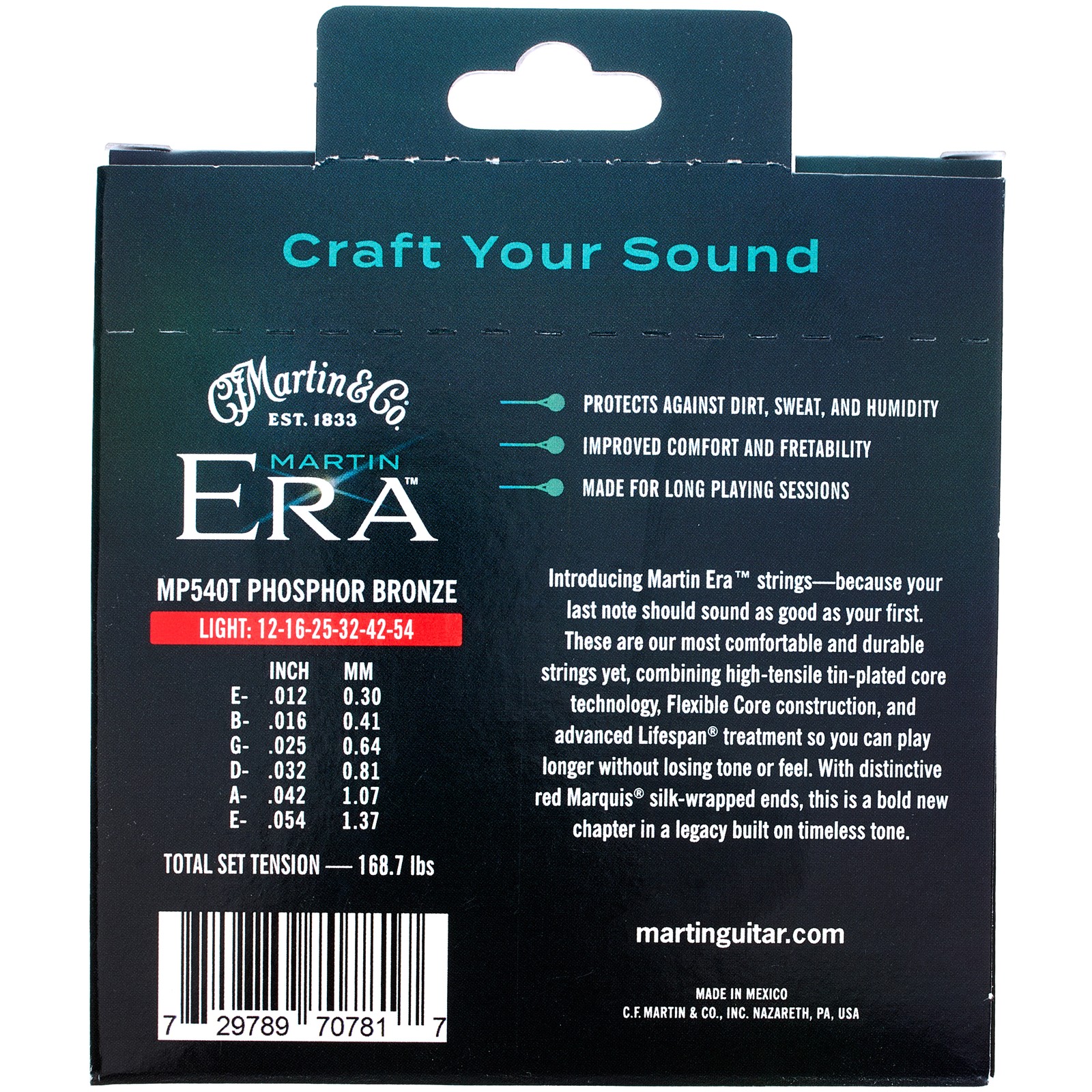 Verpackung vom Martin Guitar ERA Light MP540T Saitensatz für Westerngitarre