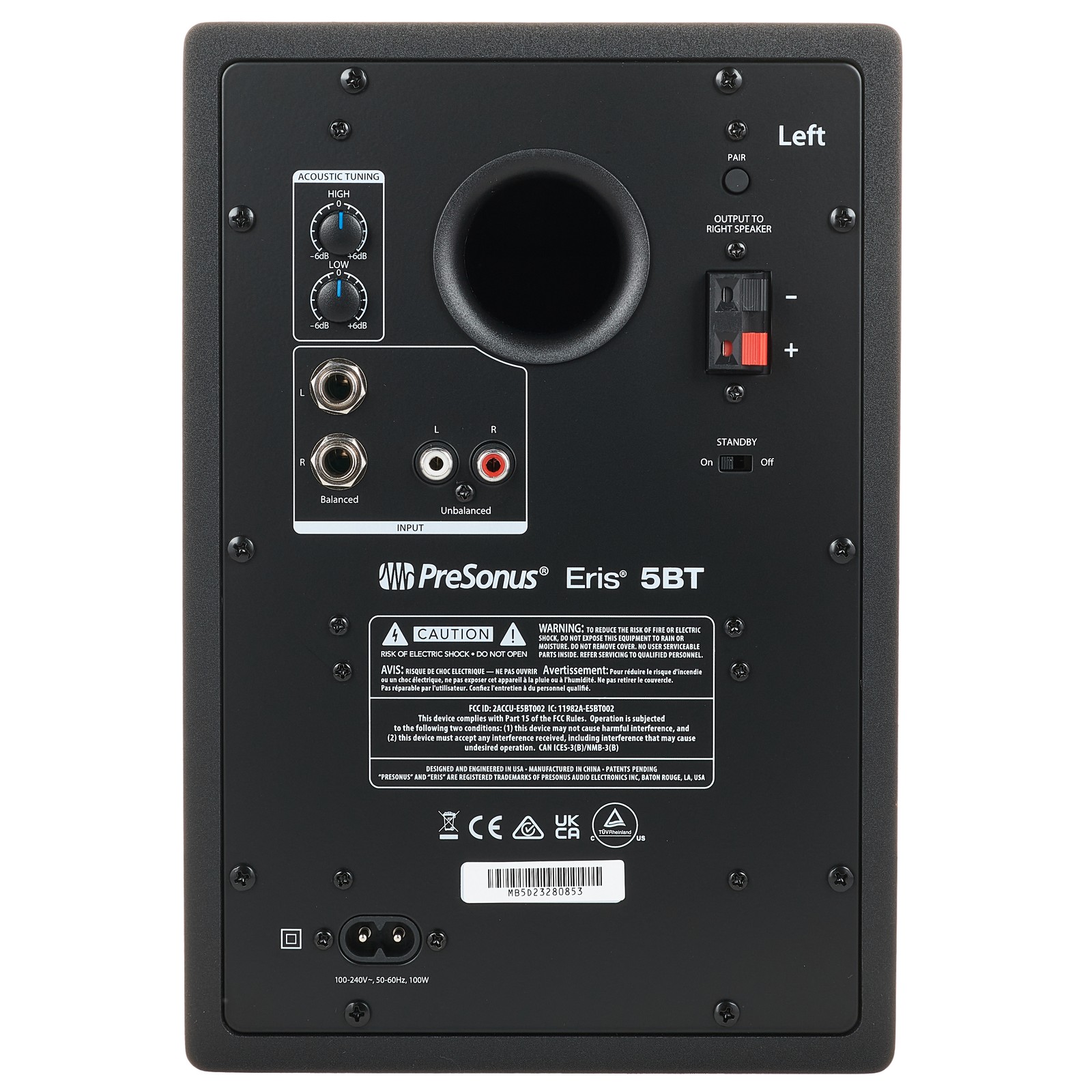Presonus Eris 5BT 2nd Gen controls