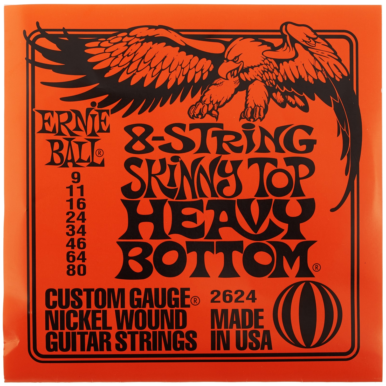 Ernie Ball 2624 Skinny Top Heavy Bottom Strings for 8-String Electric Guitars
