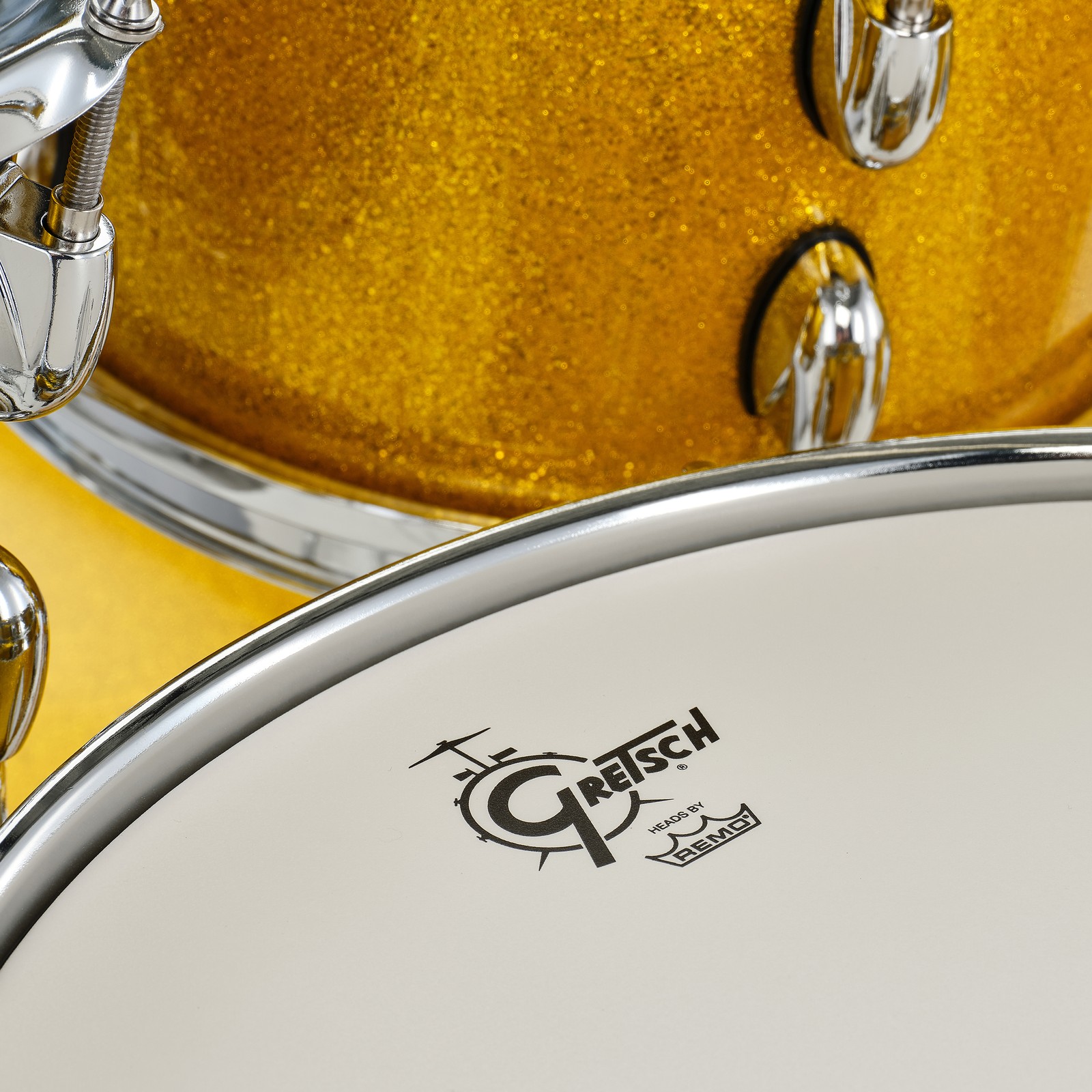 Herstellerlogo auf Gretsch Catalina Maple Snare Drum