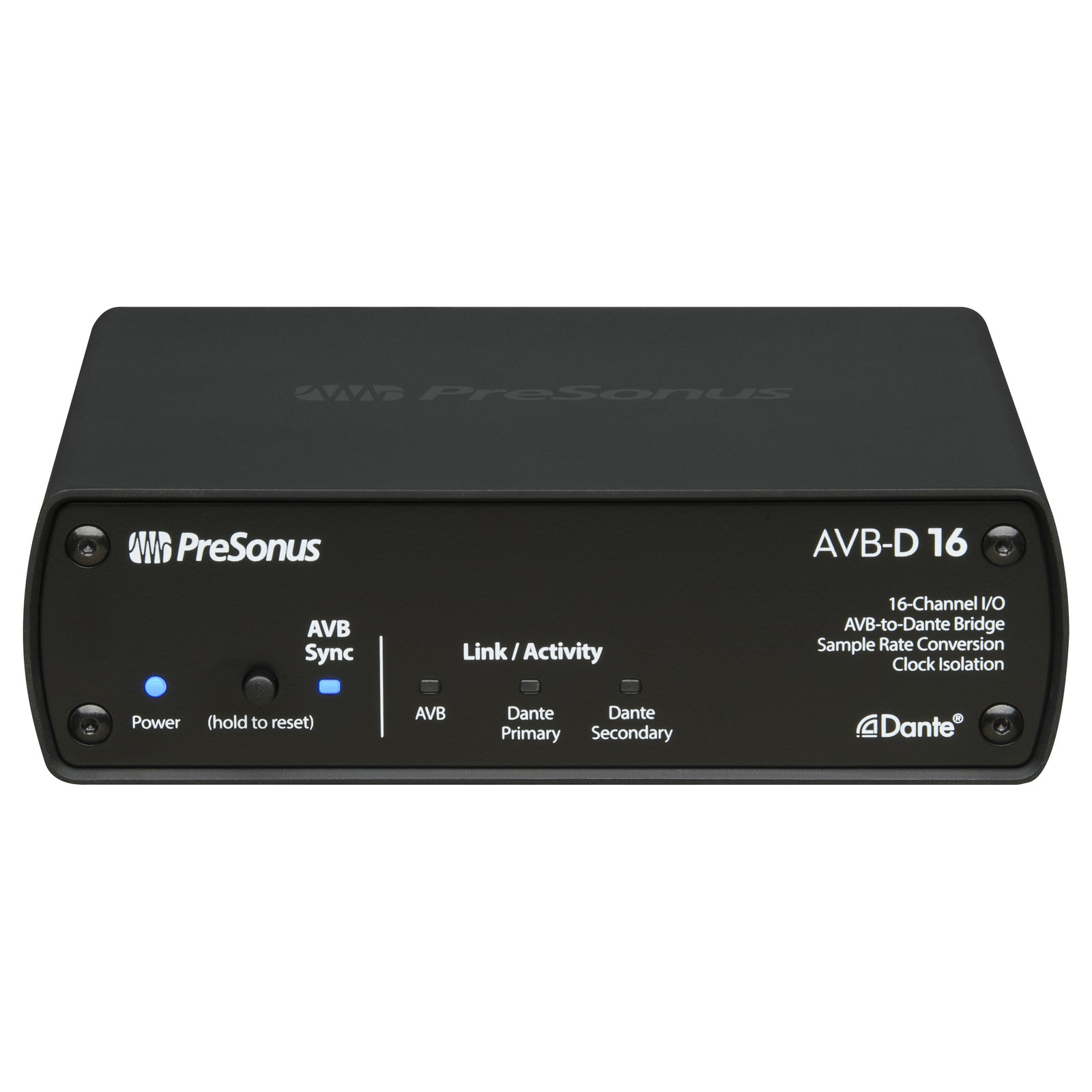 Frontansicht Presonus AVB-D16 16x16 AVB - Dante Bridge