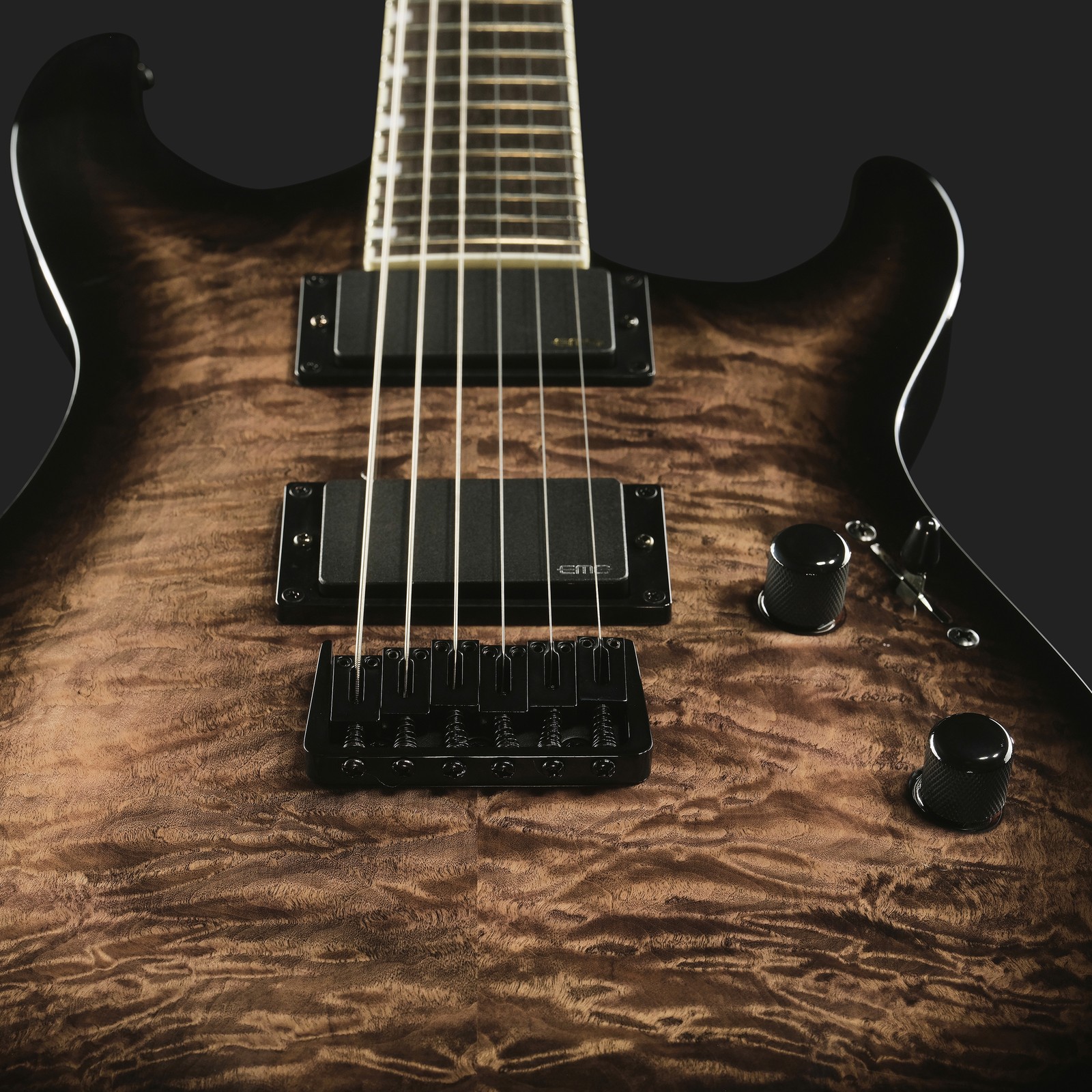 ESP LTD MH-400HT QM STB, Decke aus Wölckchenahorn