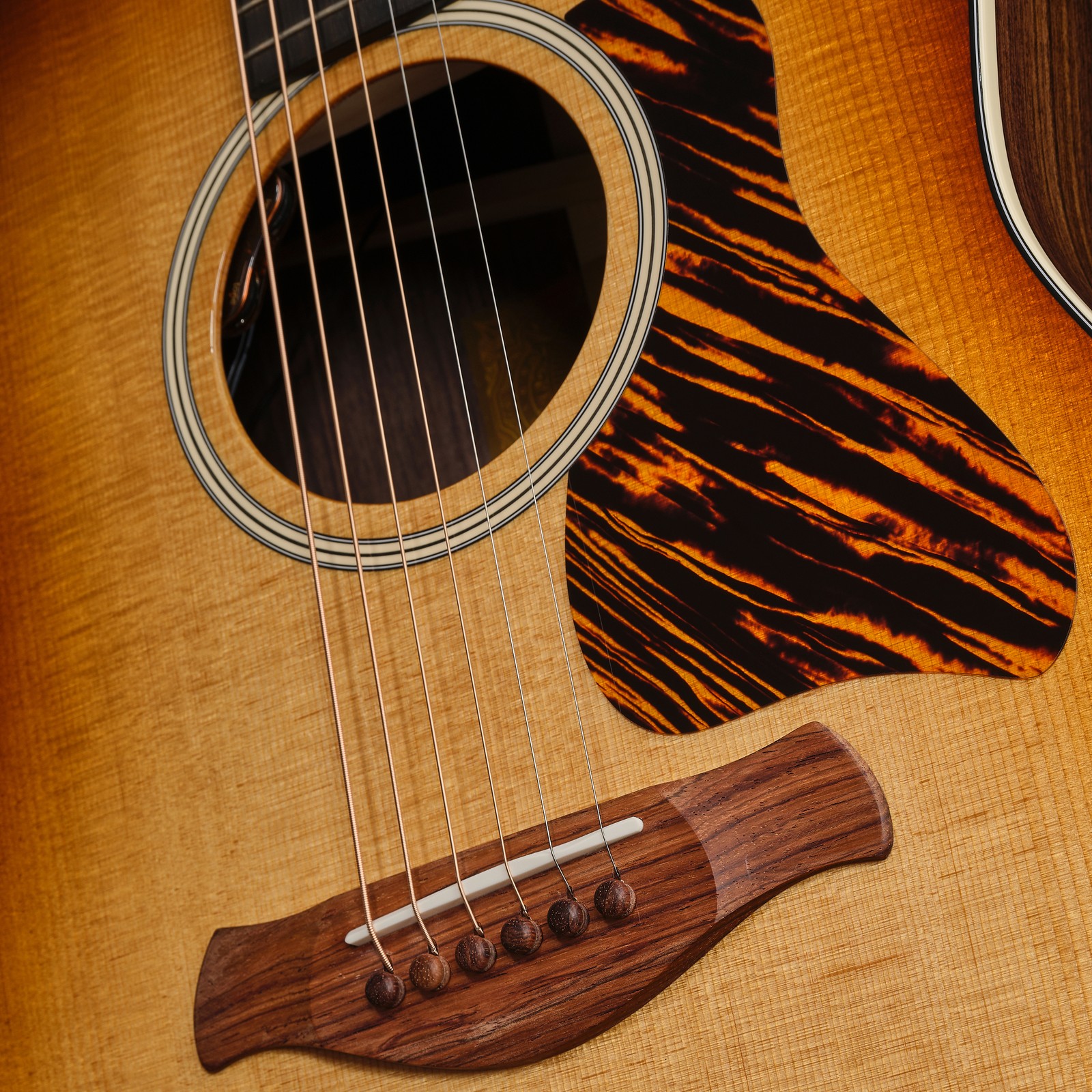 Fichtendecke der Taylor Gold Label 717e SB Firestripe Westerngitarre