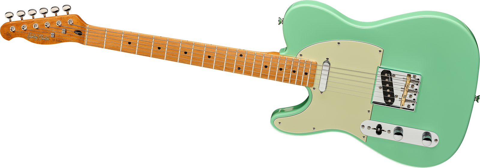 E-Gitarre Harley Benton TE-62CC LH SFG von vorne