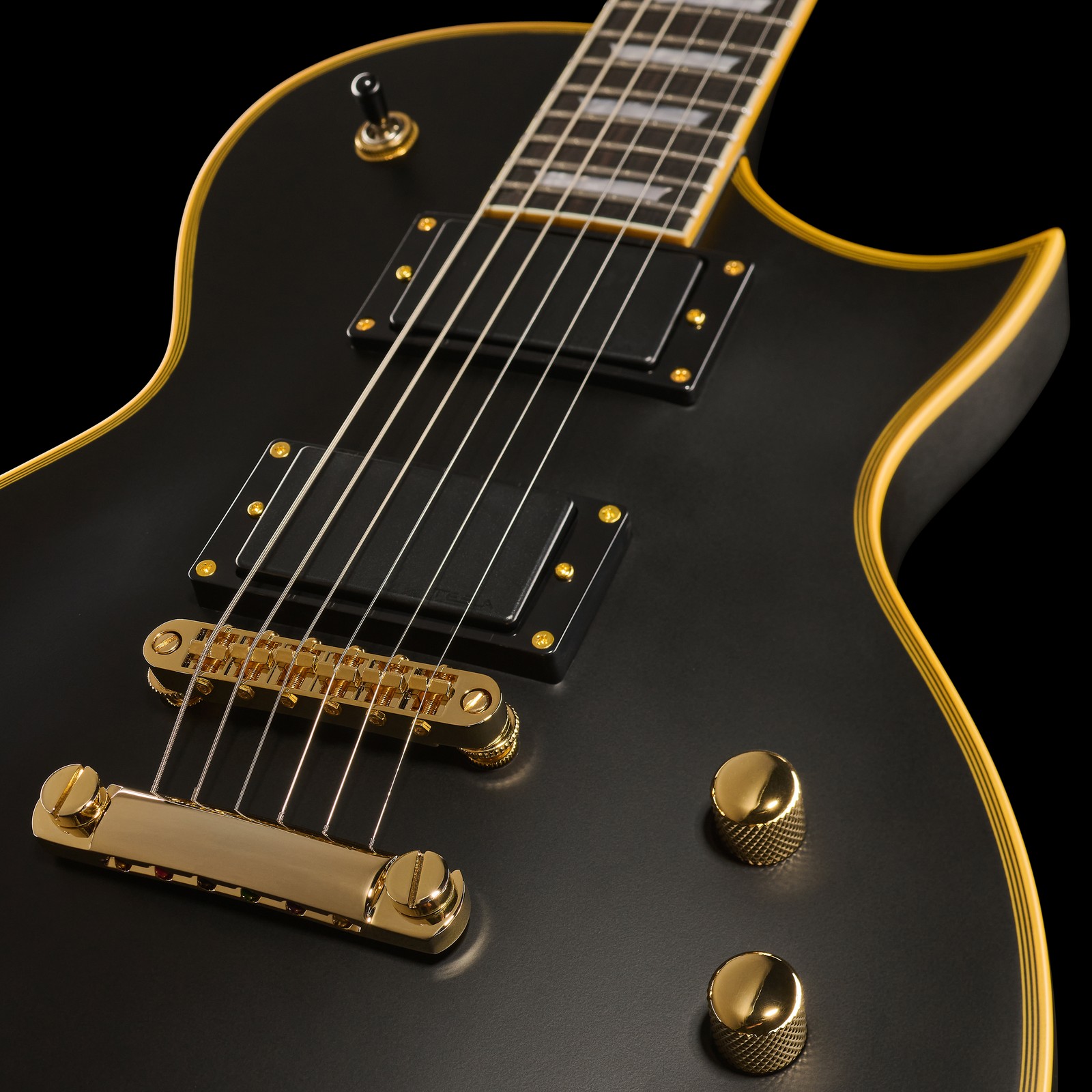 Harley Benton SC-Custom III Active Vintage Black aktive Humbucker Pickups