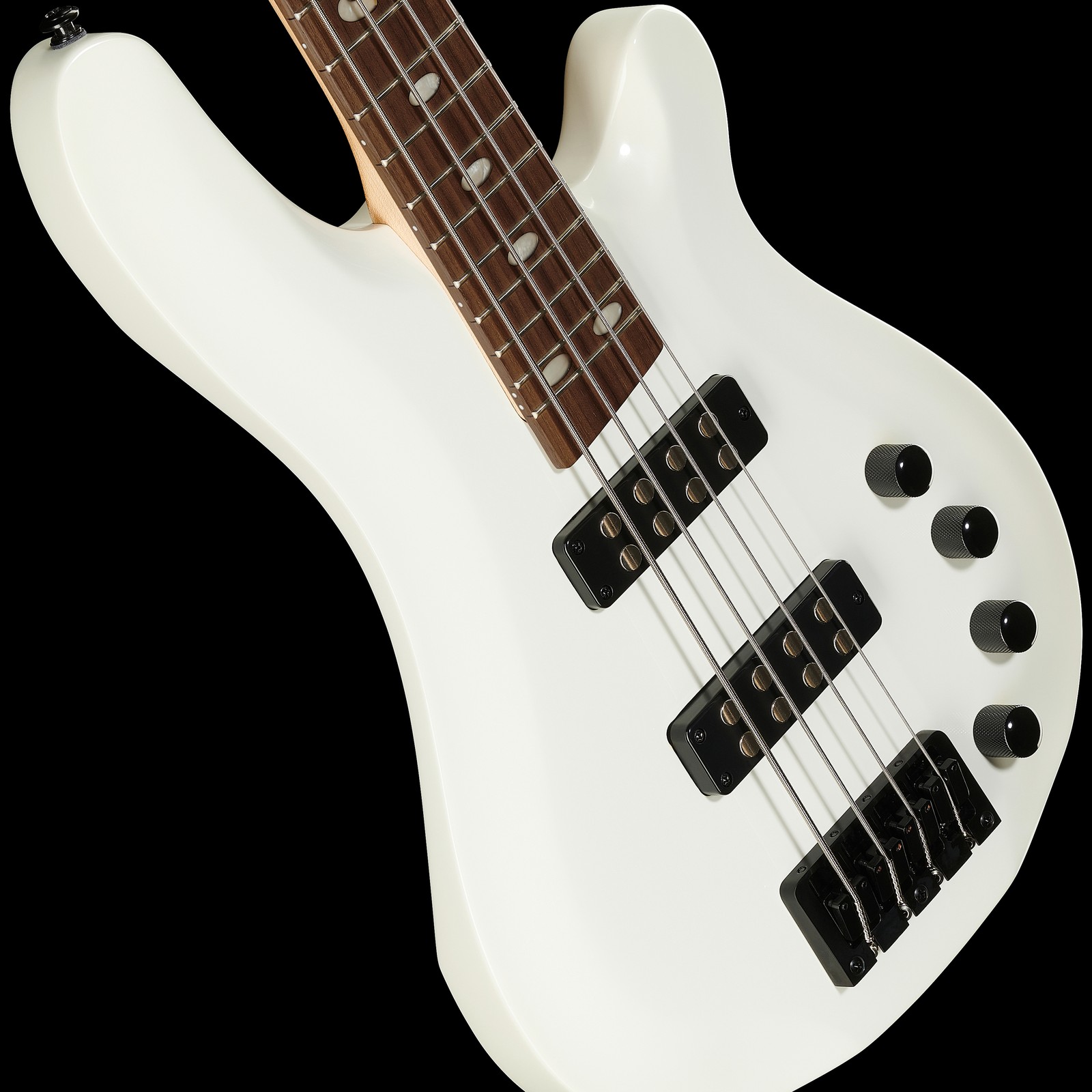 Humbucker Tonabnehmer im Harley Benton B-450 White E-Bass