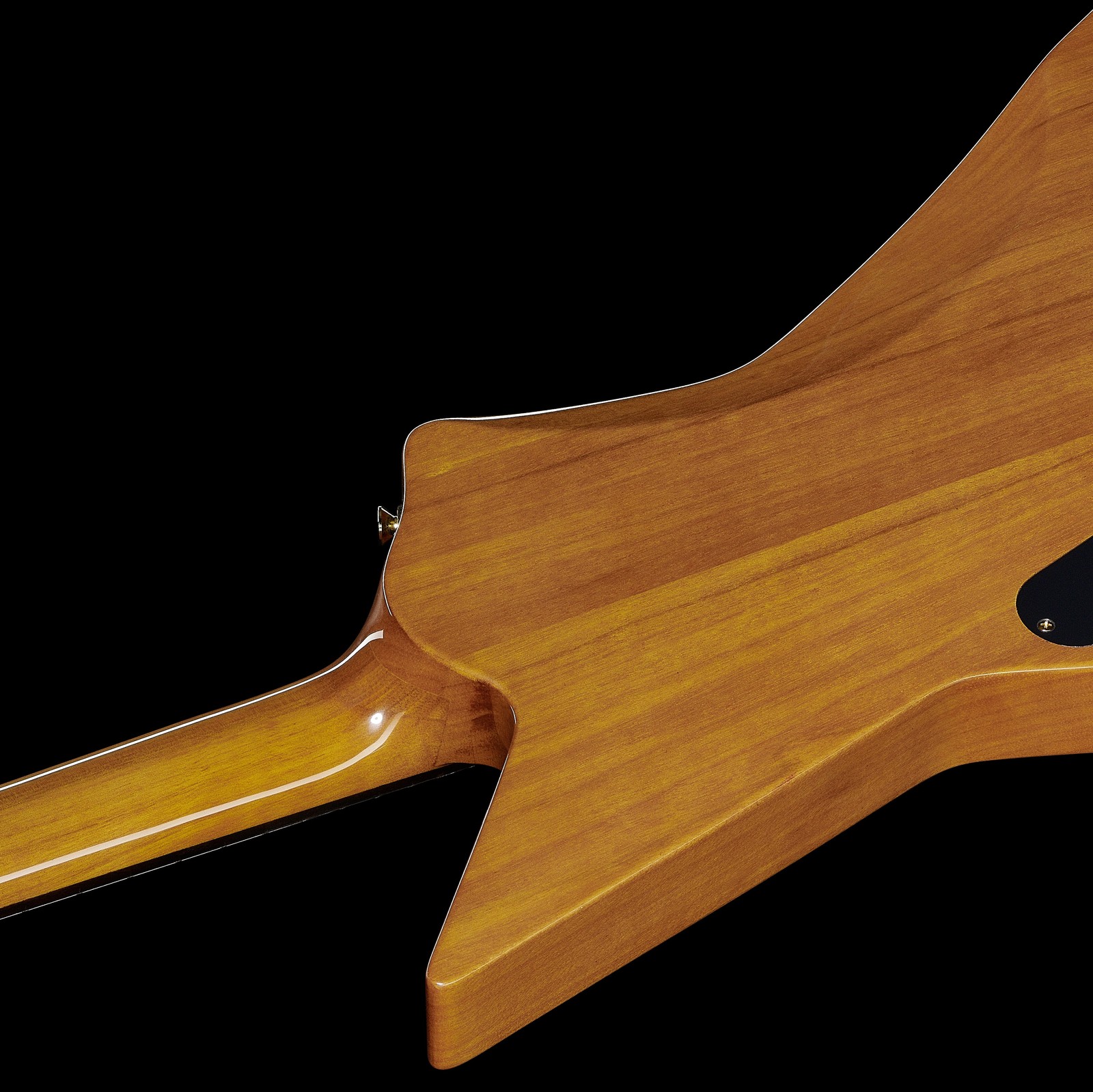 Set neck joint on the Harley Benton EX-76 Classic GHW AN, rear view