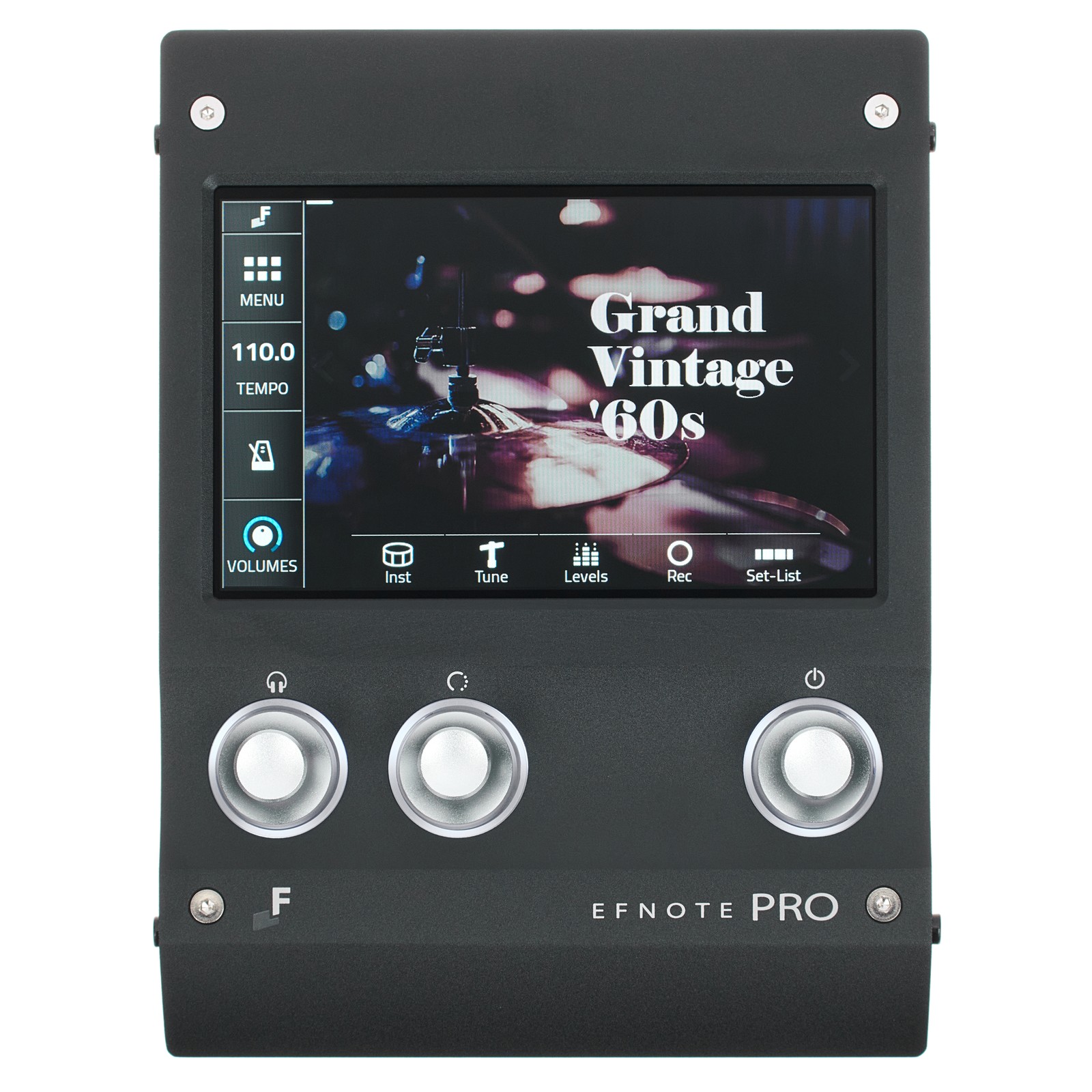 Bedienteil des Efnote Pro E-Drum Moduls mit Touchscreen