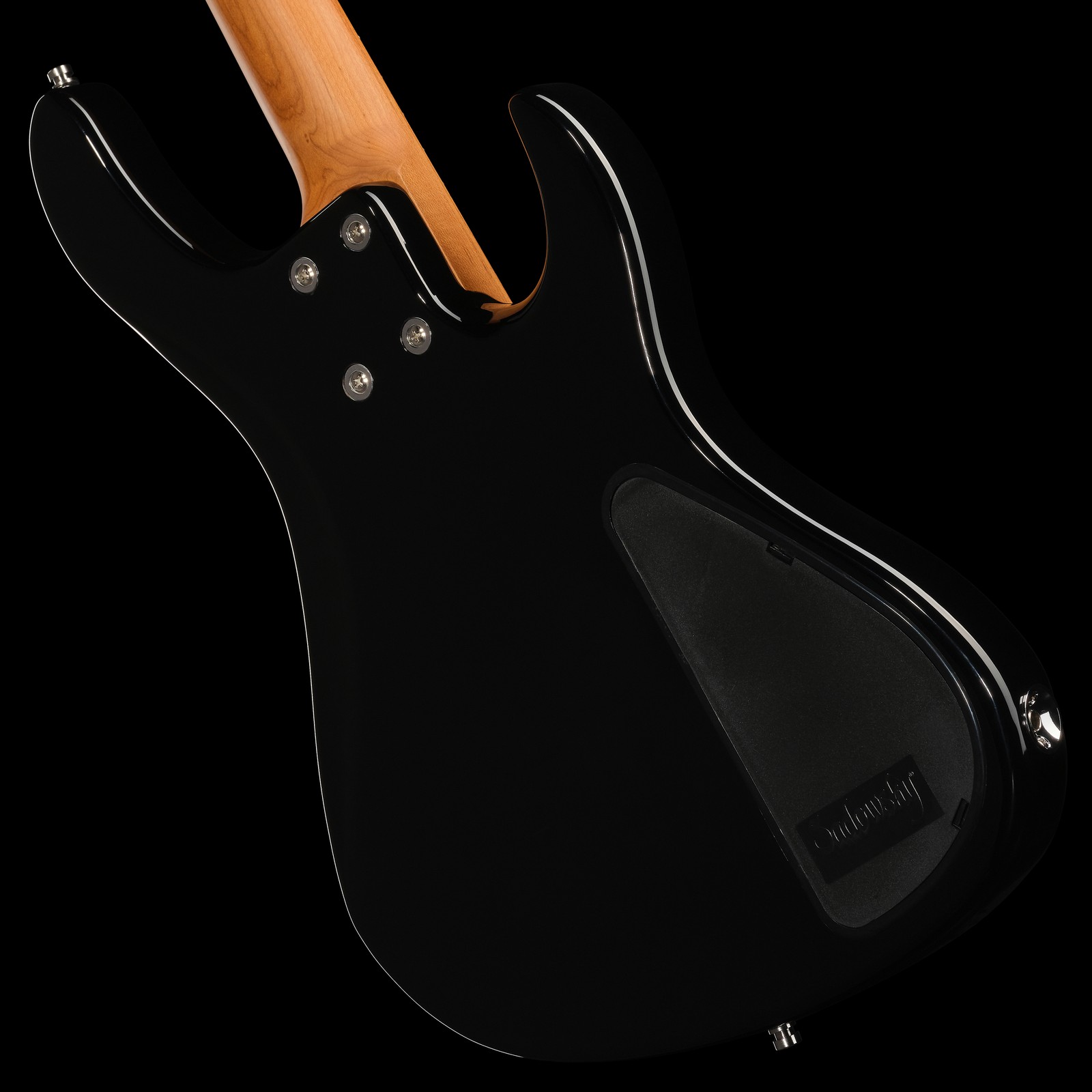 Rear view, Sadowsky MetroExpress 24 Modern 4 Maple Black Left-Handed, electric bass