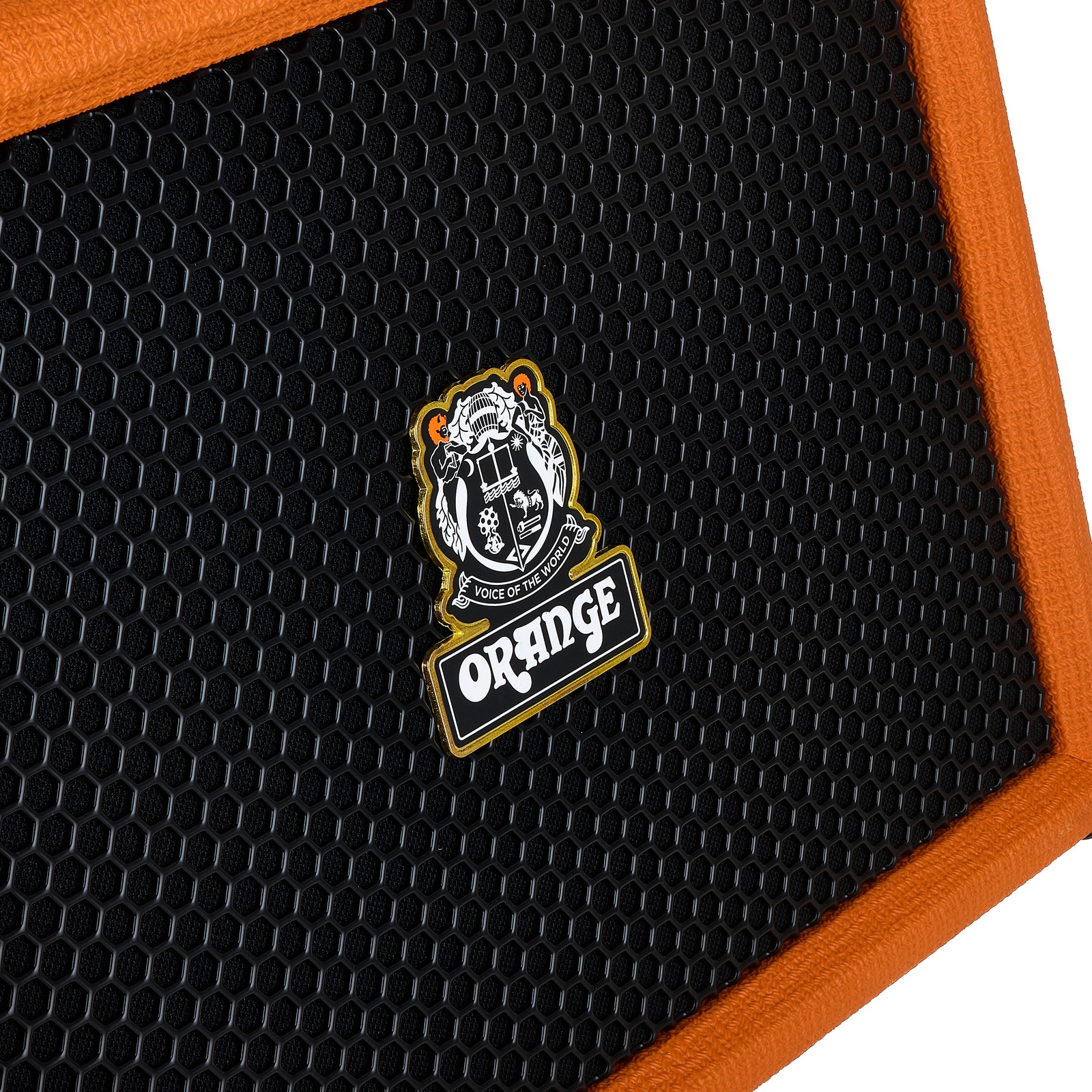 Orange Logo am Outlowd ES60 Akustikverstärker für Straßenmusik