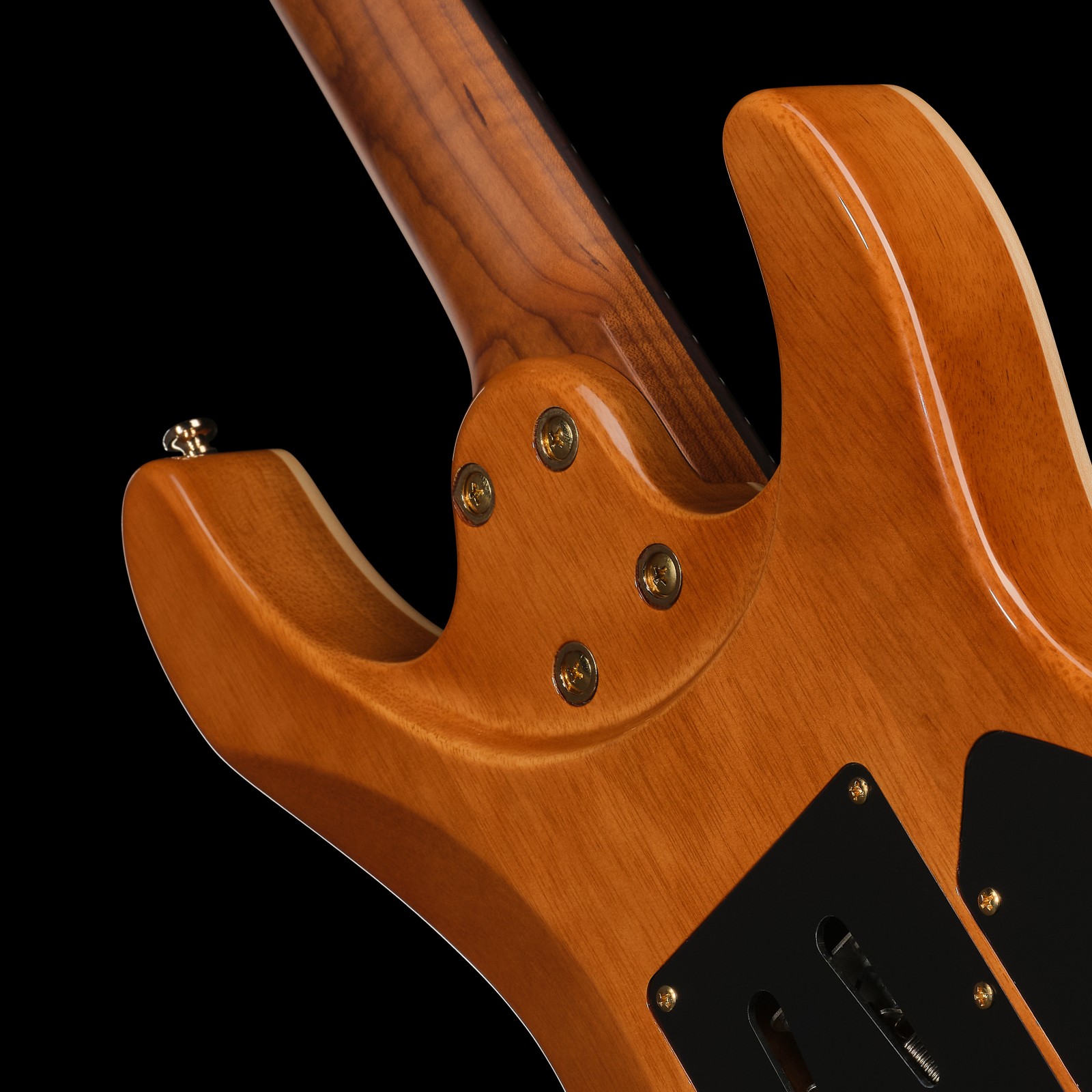 Halsübergang der Harley Benton Fusion-IV HSS LH RW PM E-Gitarre