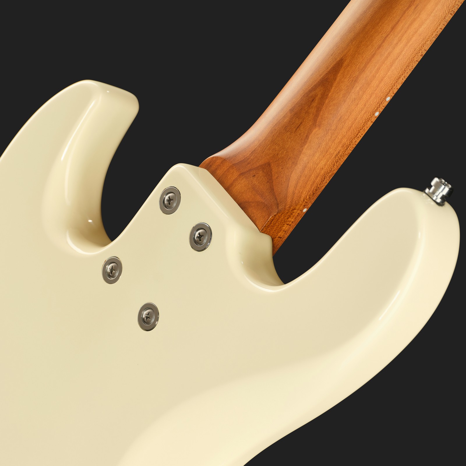 Roasted maple neck, Sadowsky MetroExpress 21 Vintage M4 Maple White, electric bass guitar