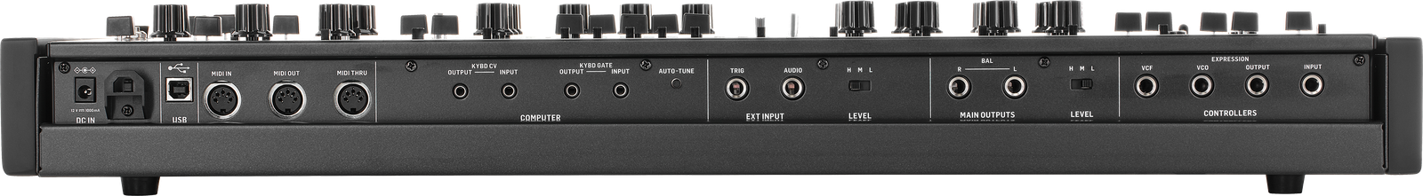 Rückseite des Behringer Ms-5 Analogsynthesizer