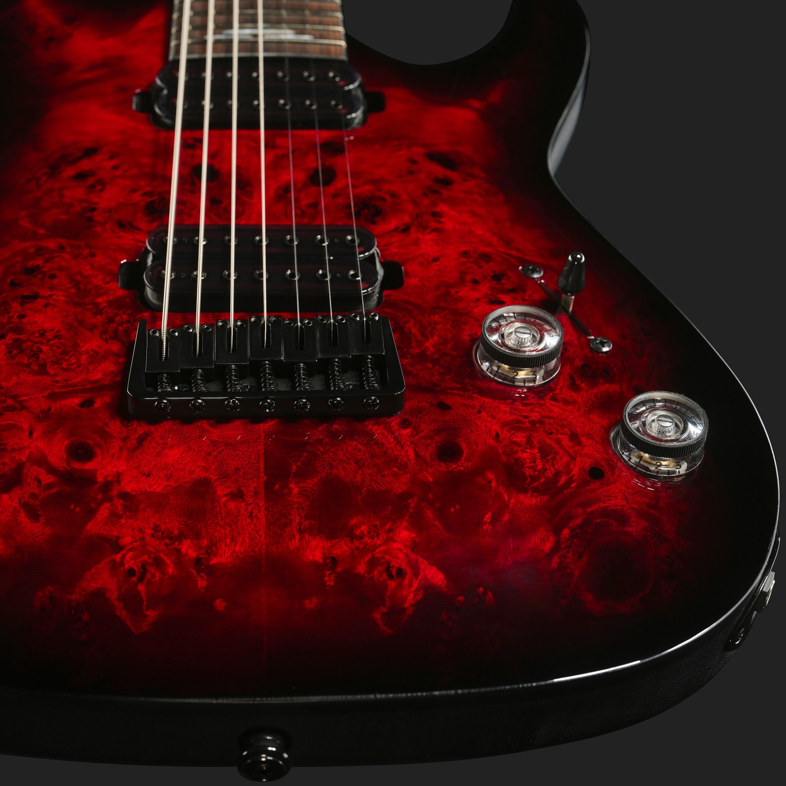 Schecter Omen Elite-7 Black Ch Burst Pickups
