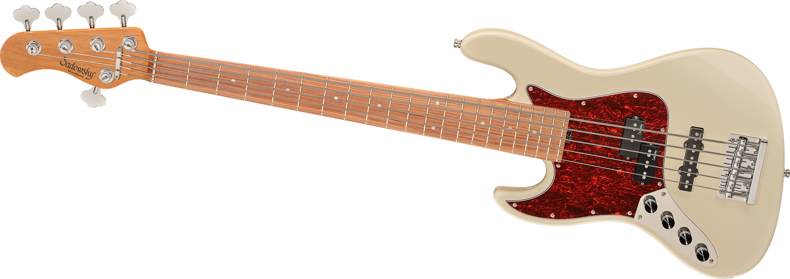 Sadowsky MetroExp21 HybPJ5 Mor LH WH, left-handed five-string bass