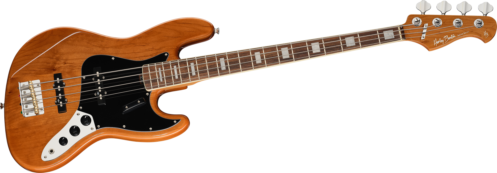 Frontansicht 4-Saiter E-Bass Harley Benton MV-4JB Natural