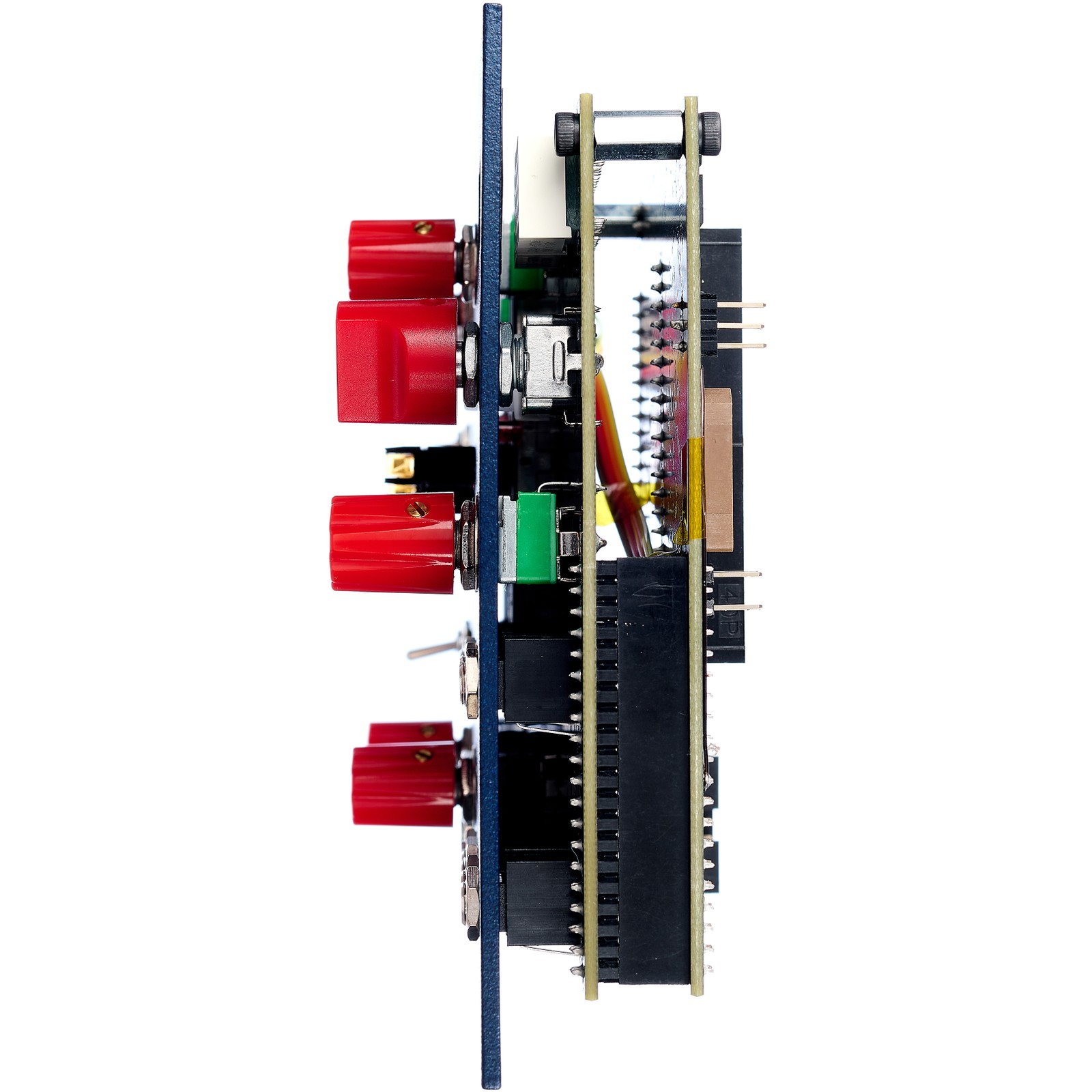 W 2.2x4 Blue Dual-Wavetable-Oszillator Eurorack-Modul von der Seite