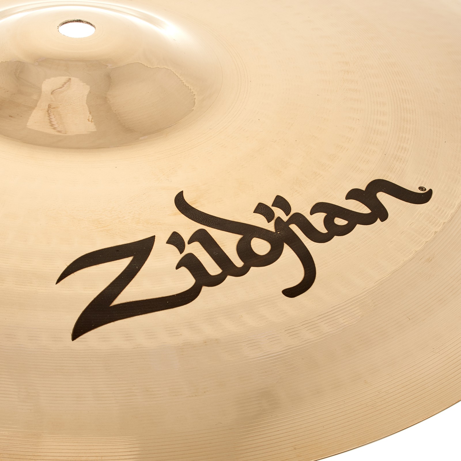 Herstellerlogo auf der Zildjian 15" A-Custom Mastersound Hi-Hat