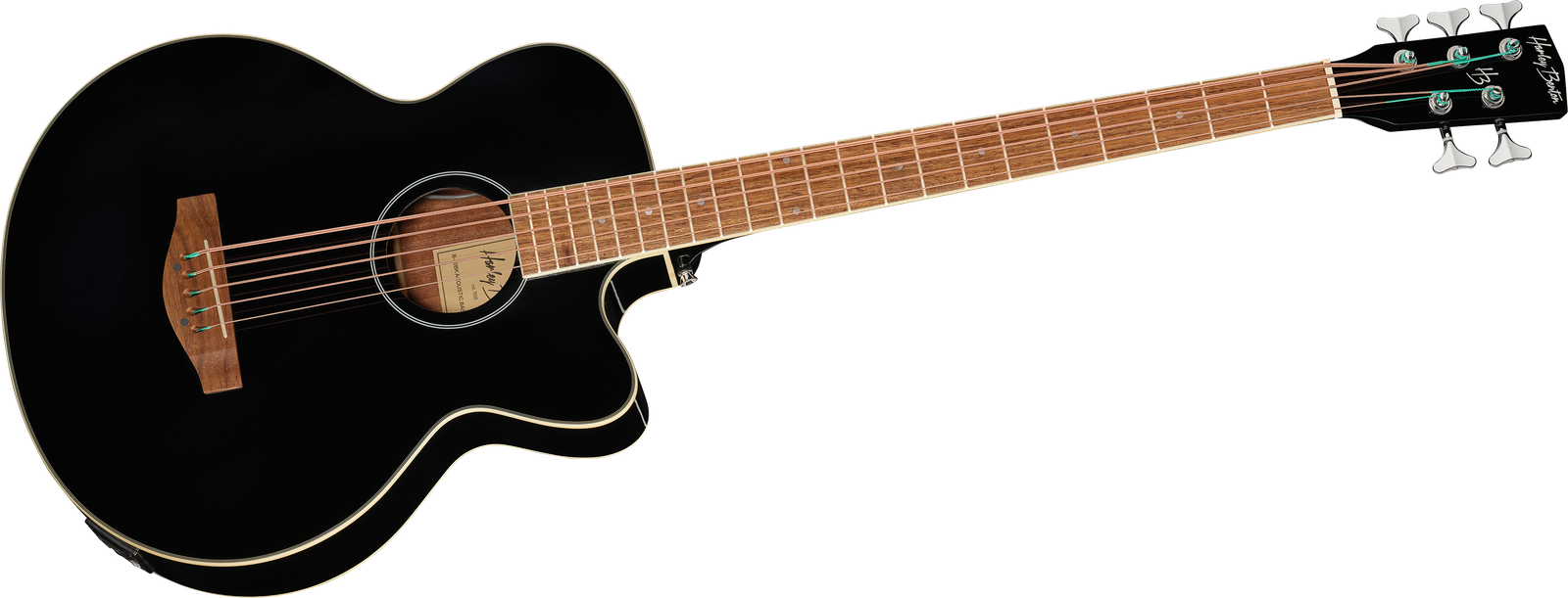Fünfsaitiger Akustikbass Harley Benton B-35BK von vorne