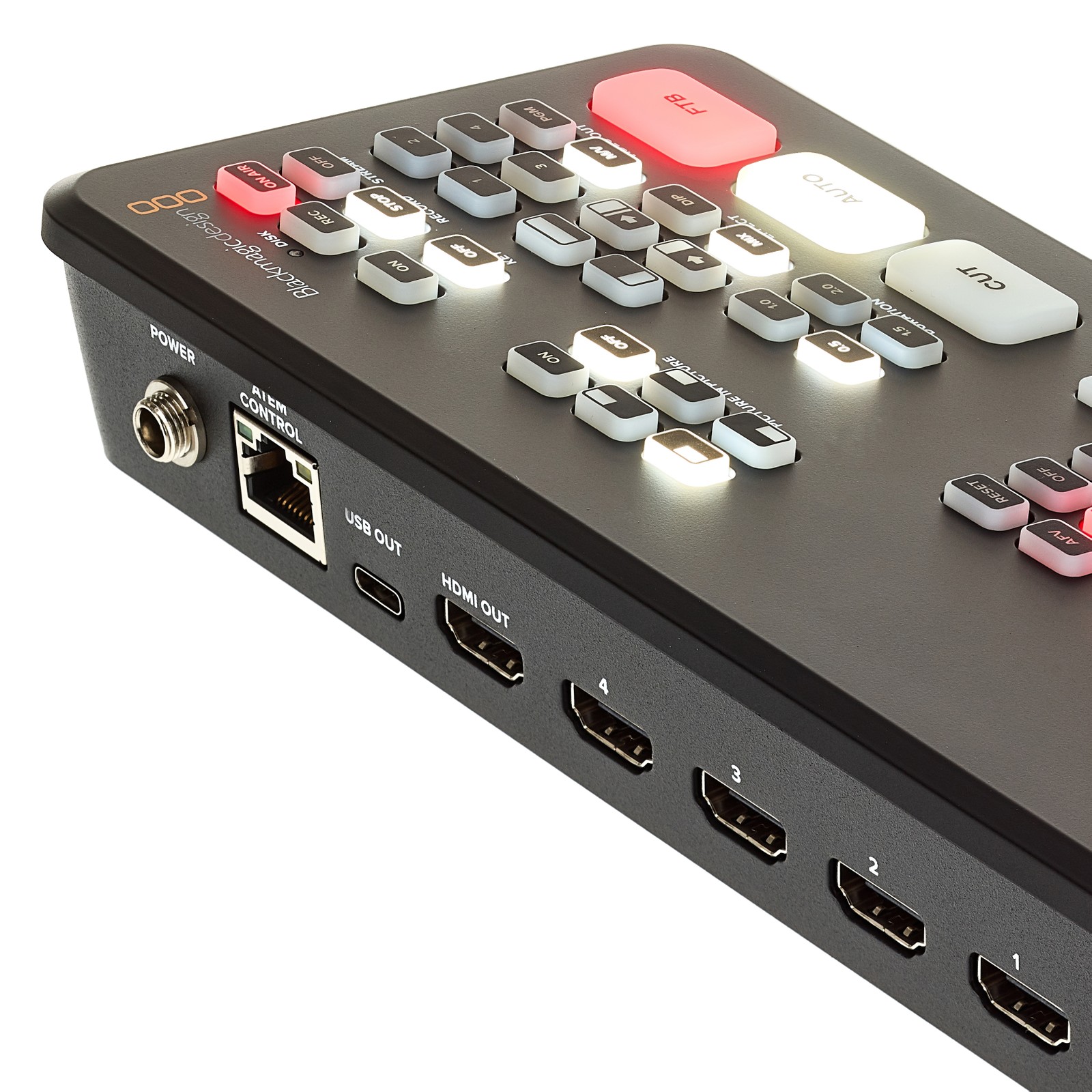 Connections on the Blackmagic Design ATEM Mini Pro Video Mixer