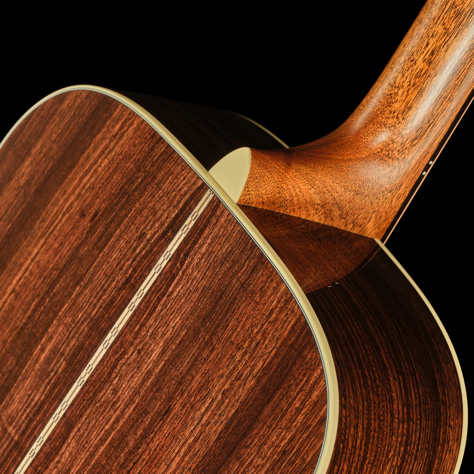 Halsübergang der Martin Guitar D28 Westerngitarre
