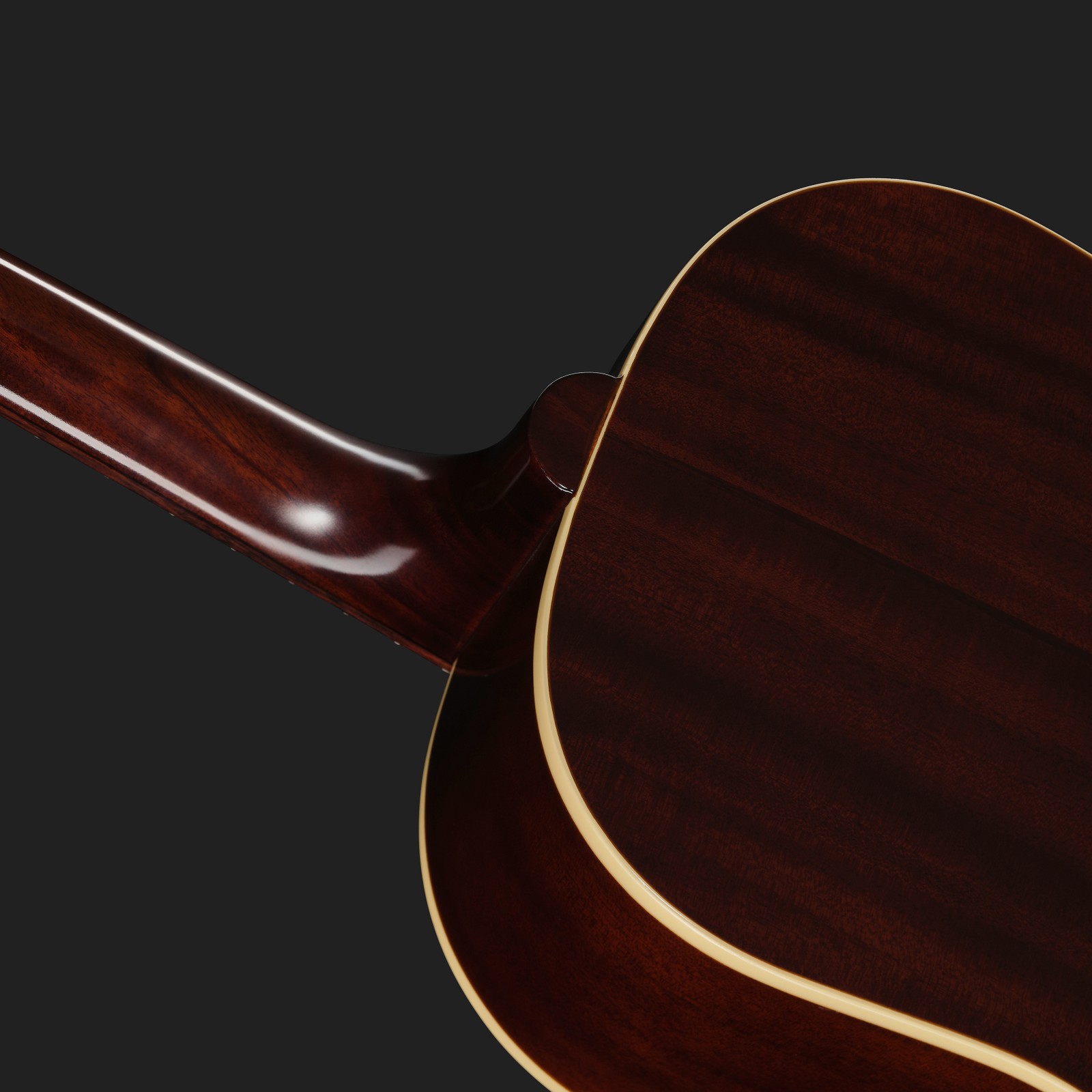 Epiphone 1942 Banner J-45 Reissue VS IBC, acoustic guitar, rear view