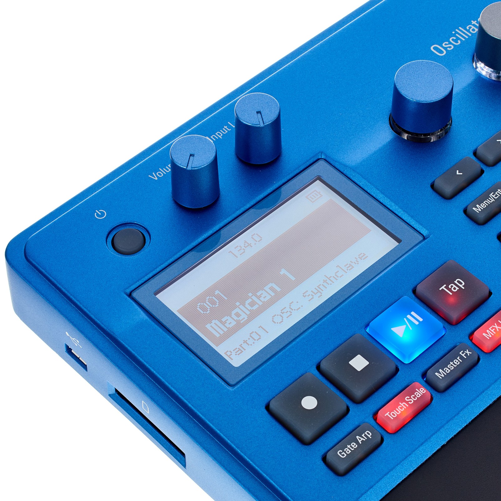 Bildschirm des Korg Electribe Blue