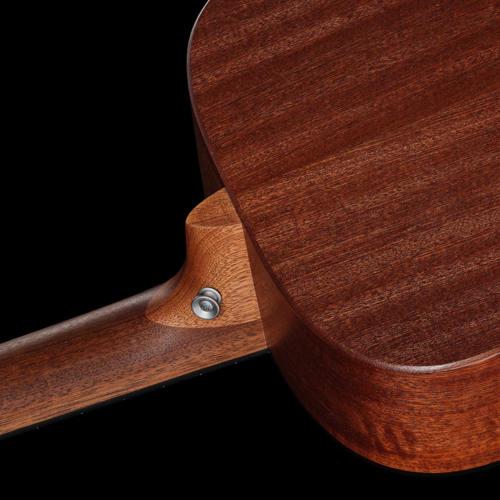 Neck joint of the Martin Guitar D Jr E acoustic guitar