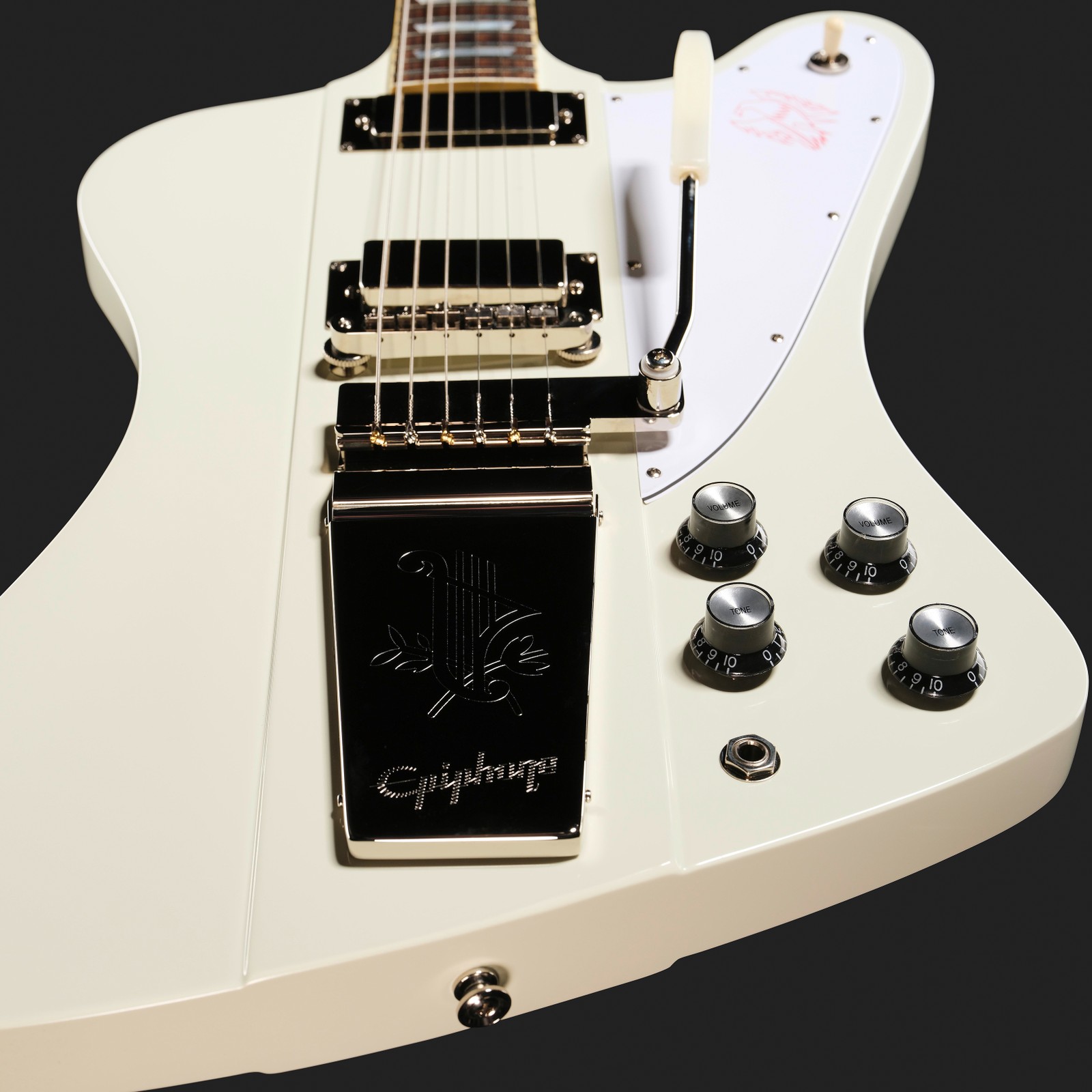 Humbucker pickups of the Epiphone 1963 Firebird V Vibrola PW Electric Guitar