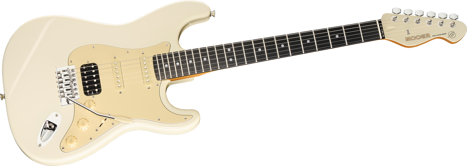 Mooer MSC10 Pro Guitar Vintage White