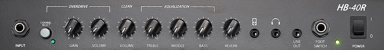 Regler auf dem Harley Benton HB-40R Amp