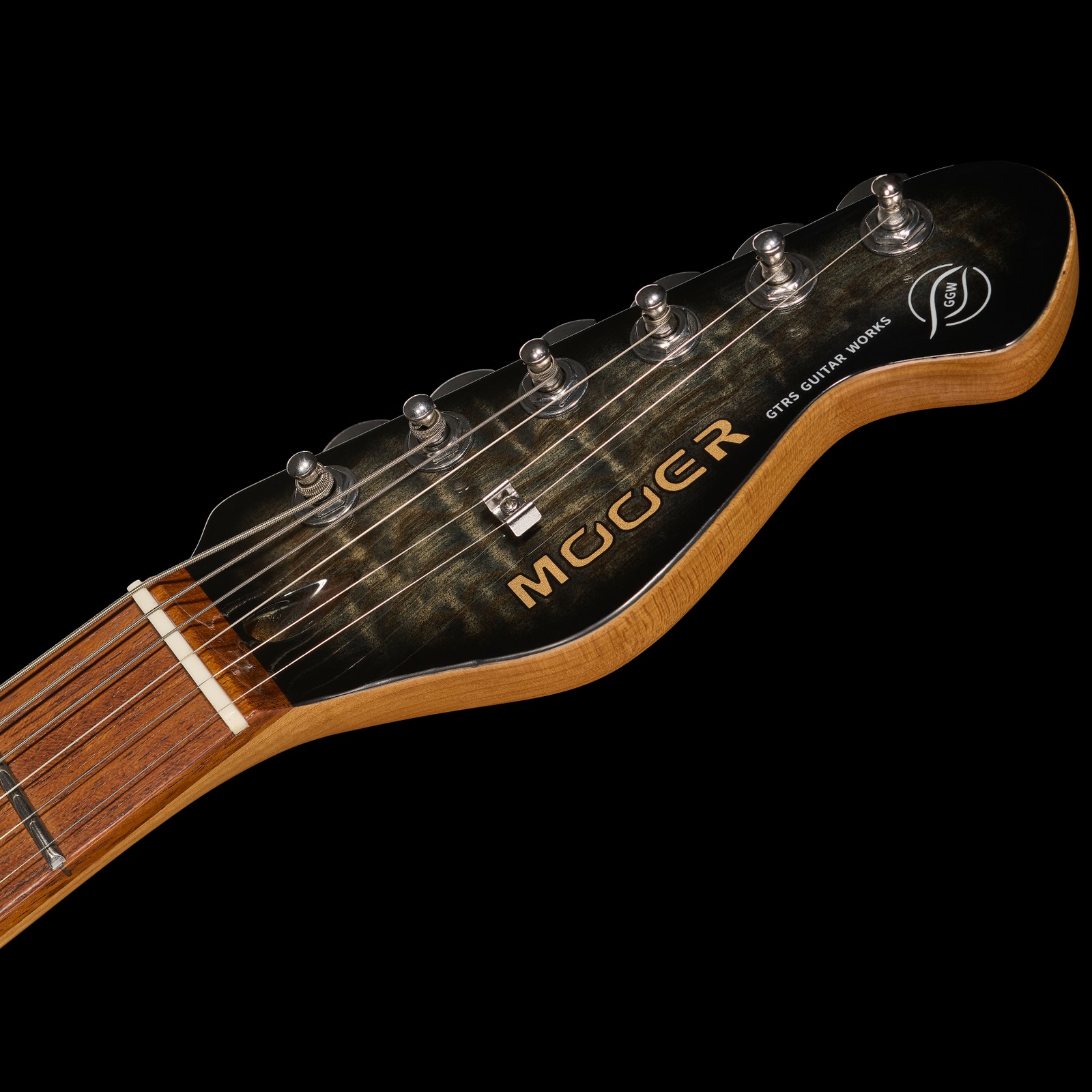 Kopfplatte der Mooer MSC20 Pro Guitar Black Burst