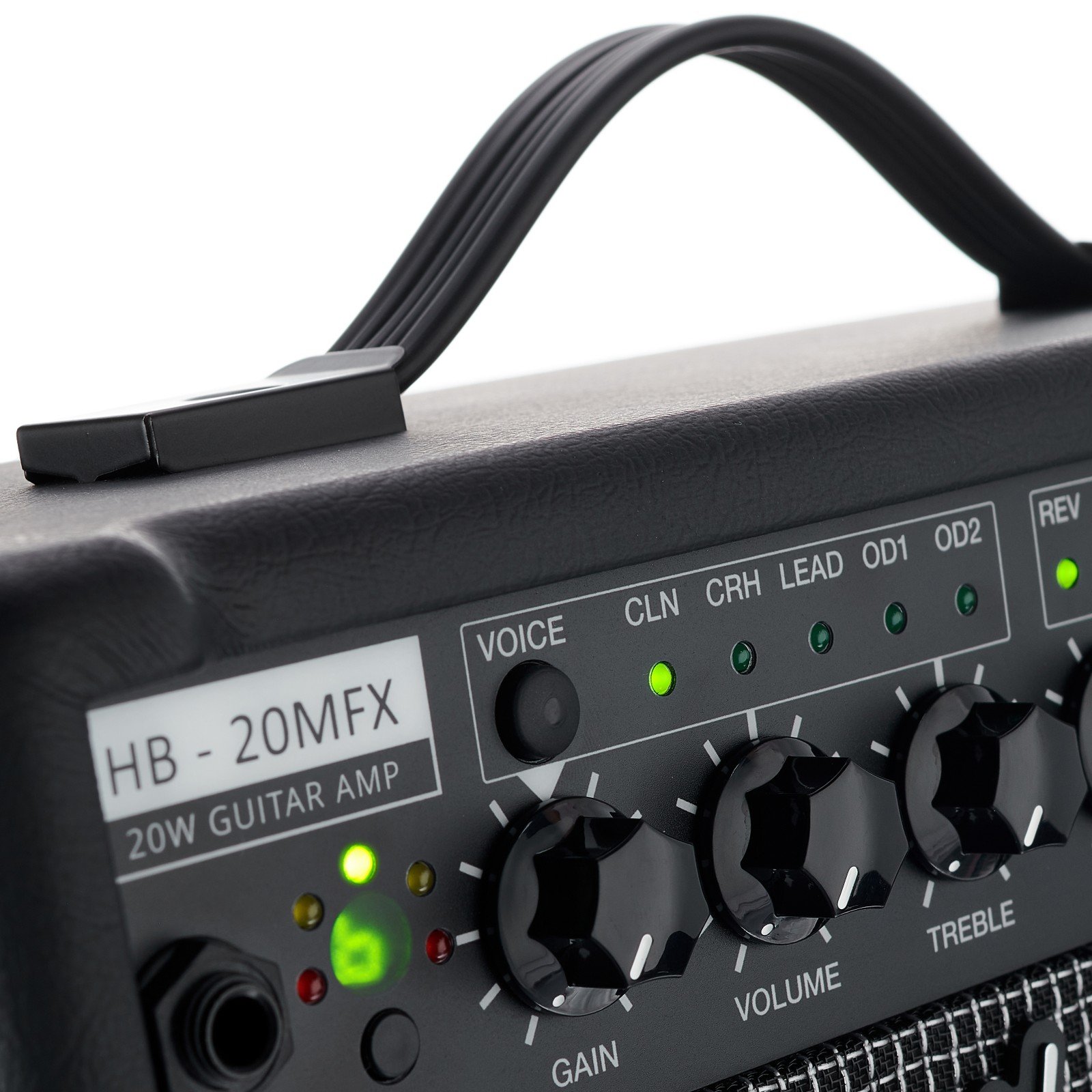 Controls on the Harley Benton HB-20MFX Electric guitar modelling combo