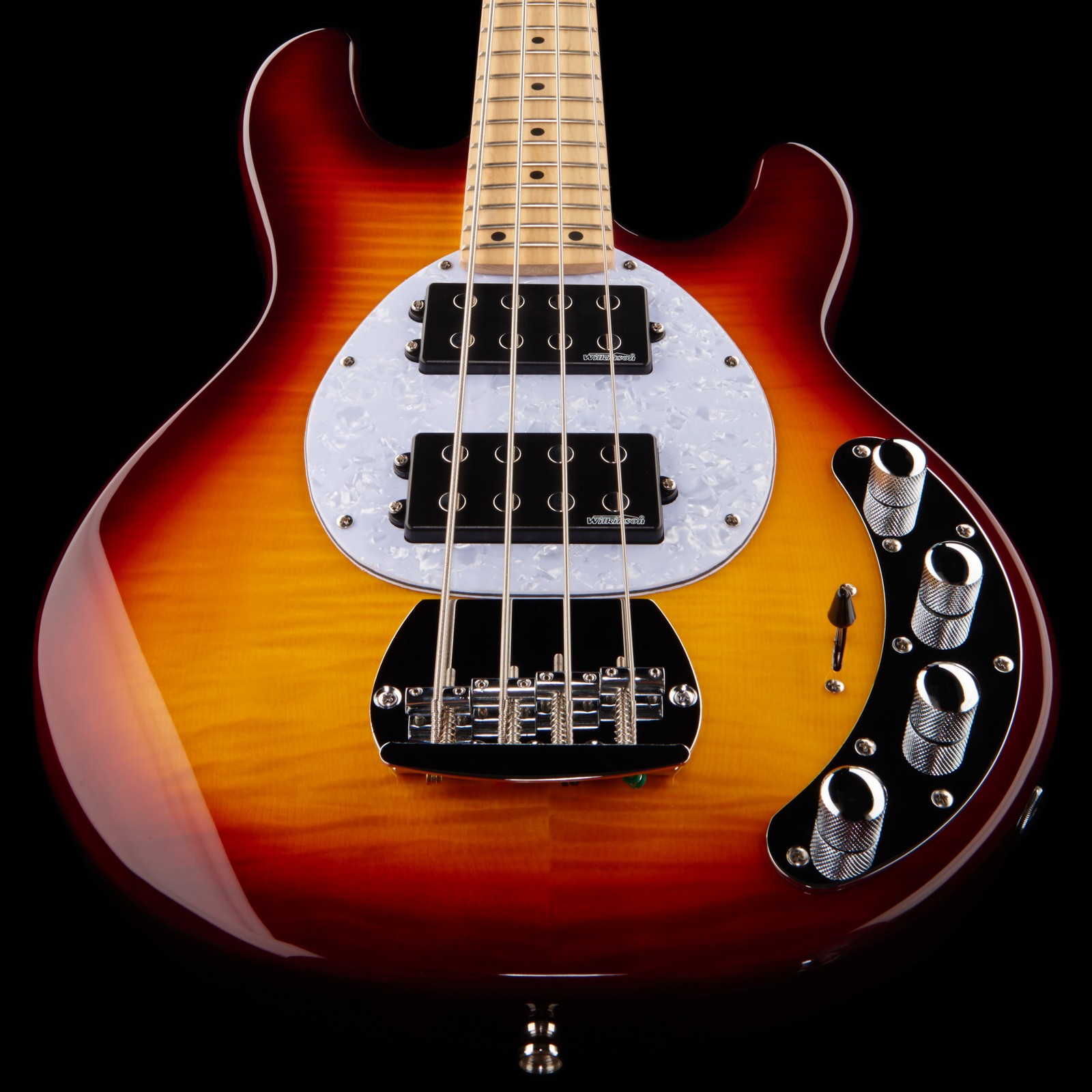 Roswell Tonabnehmer und Bridge des Harley Benton MM-84A SB Deluxe Series E-Bass