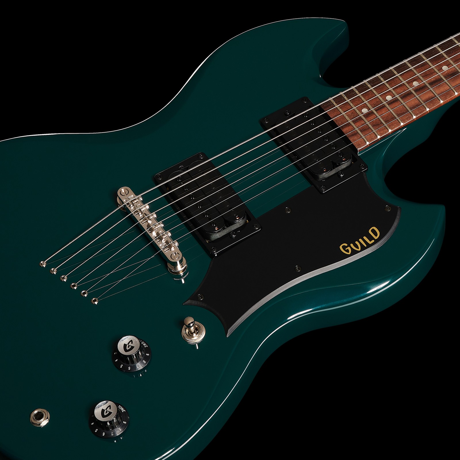  Guild Polara Blue Steel Mahagoni Korpus und Humbucker Tonabnehmer