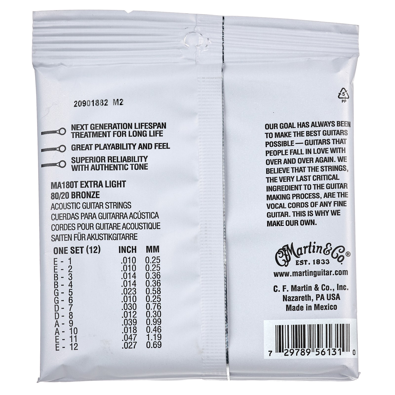 Martin Guitars MA-180T Authentic Acoustic Verpackung