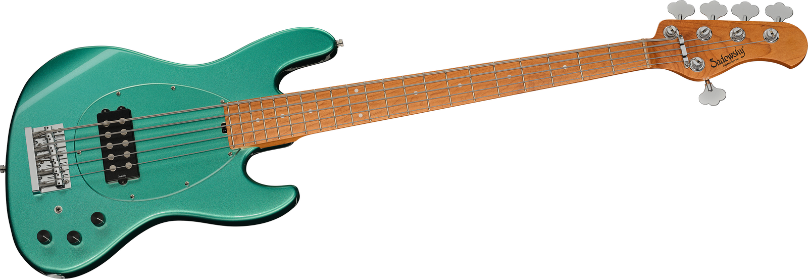 Sadowsky MetroExpress 21 Vintage M5 Maple Green, five-string bass guitar