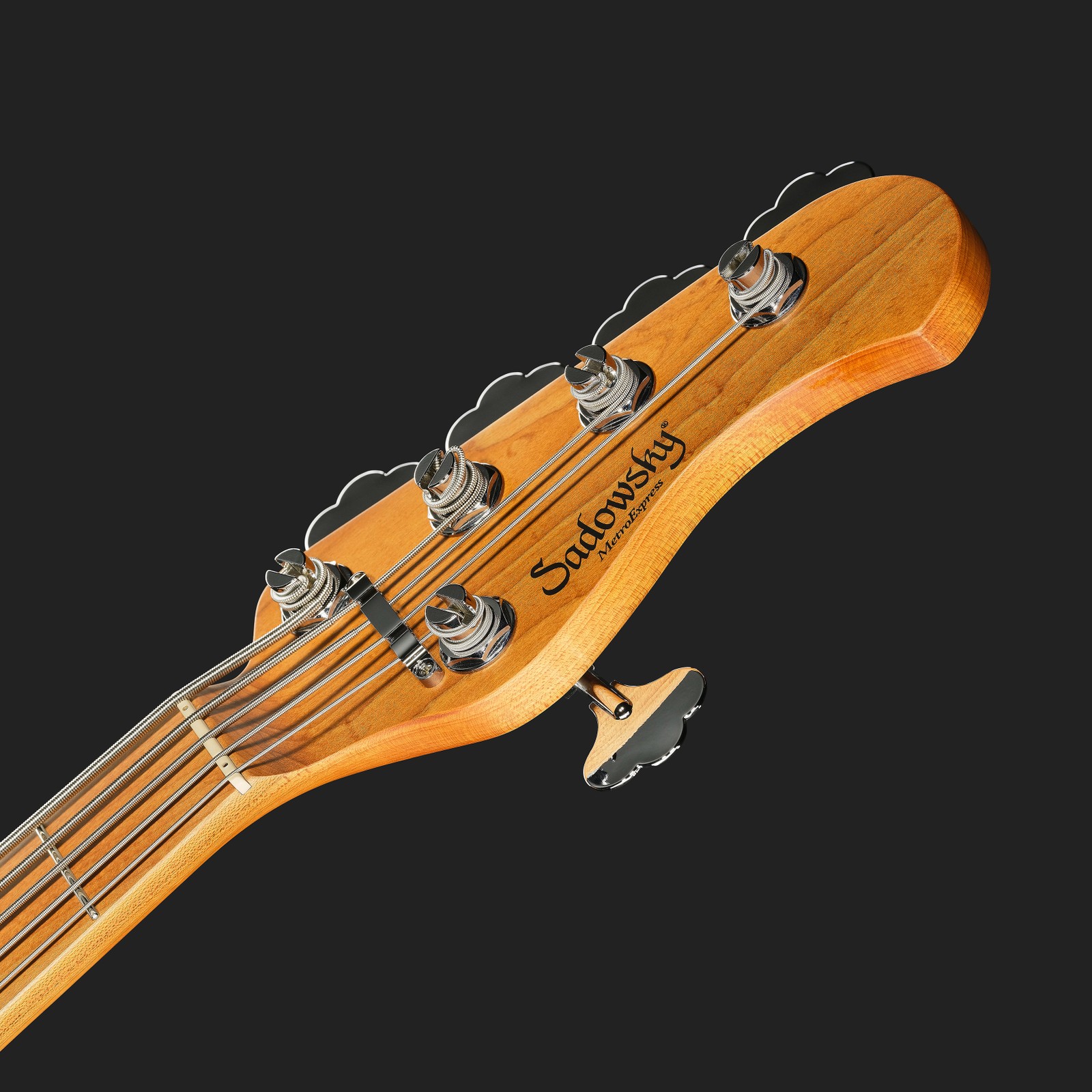 Sadowsky MetroExp 21 Hyb PJ 5 RM TSB, five-string bass guitar, headstock