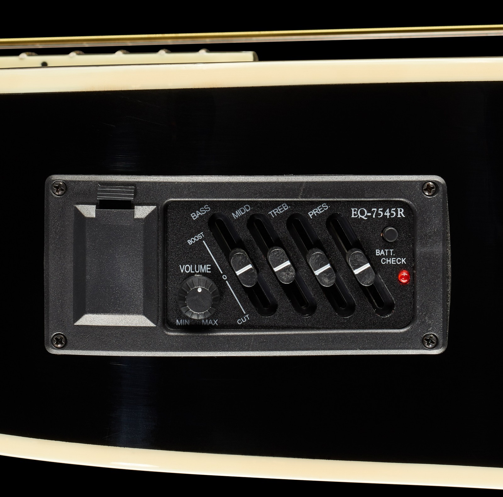 Preamp on the Harley Benton D-120CE BK Acoustic Guitar