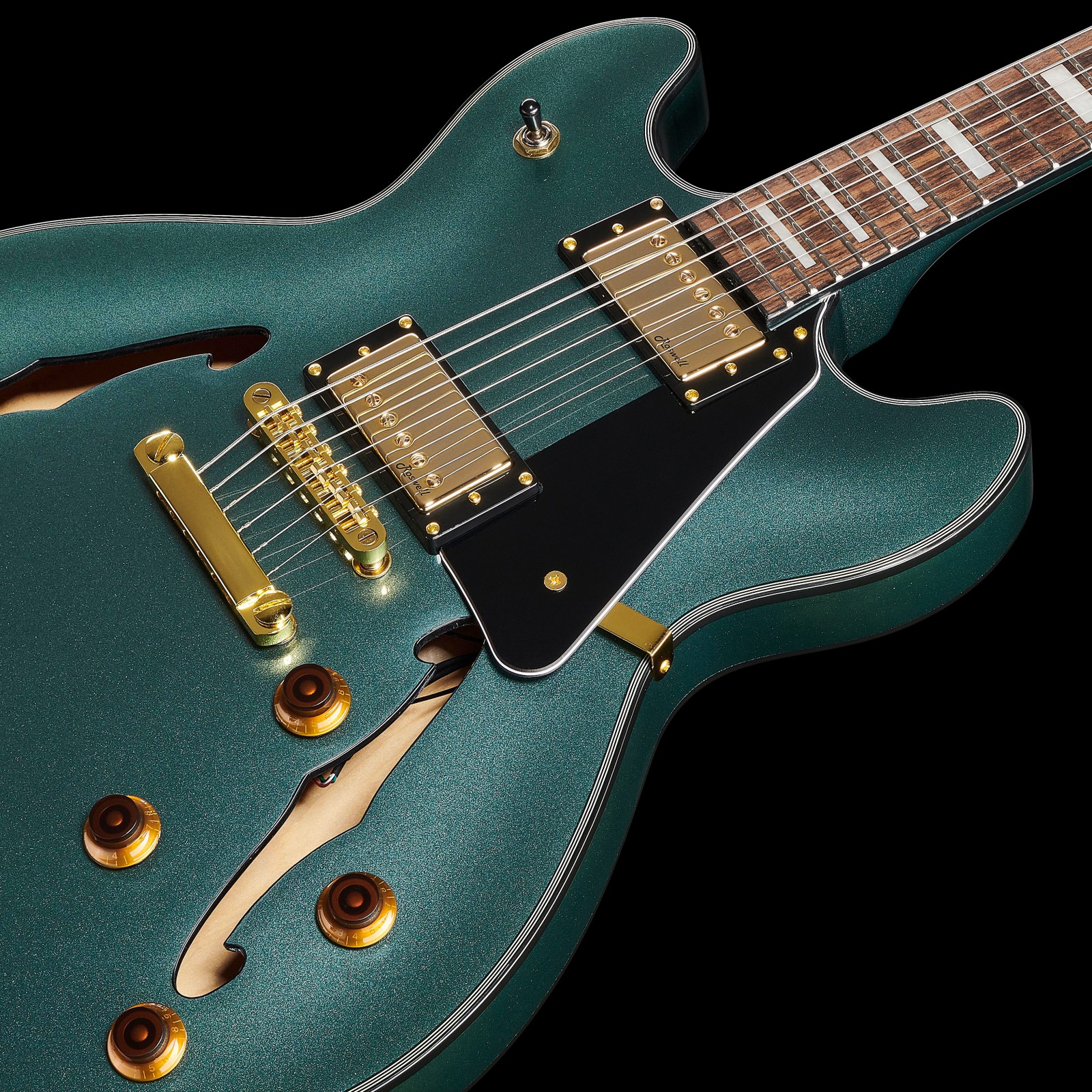 Micros humbucker de la guitare Harley Benton HB-35Plus Gunmetal Blue