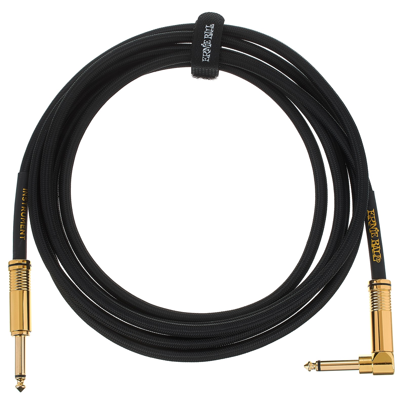 Ernie Ball Instrument Cable Black EB6081 with golden jack