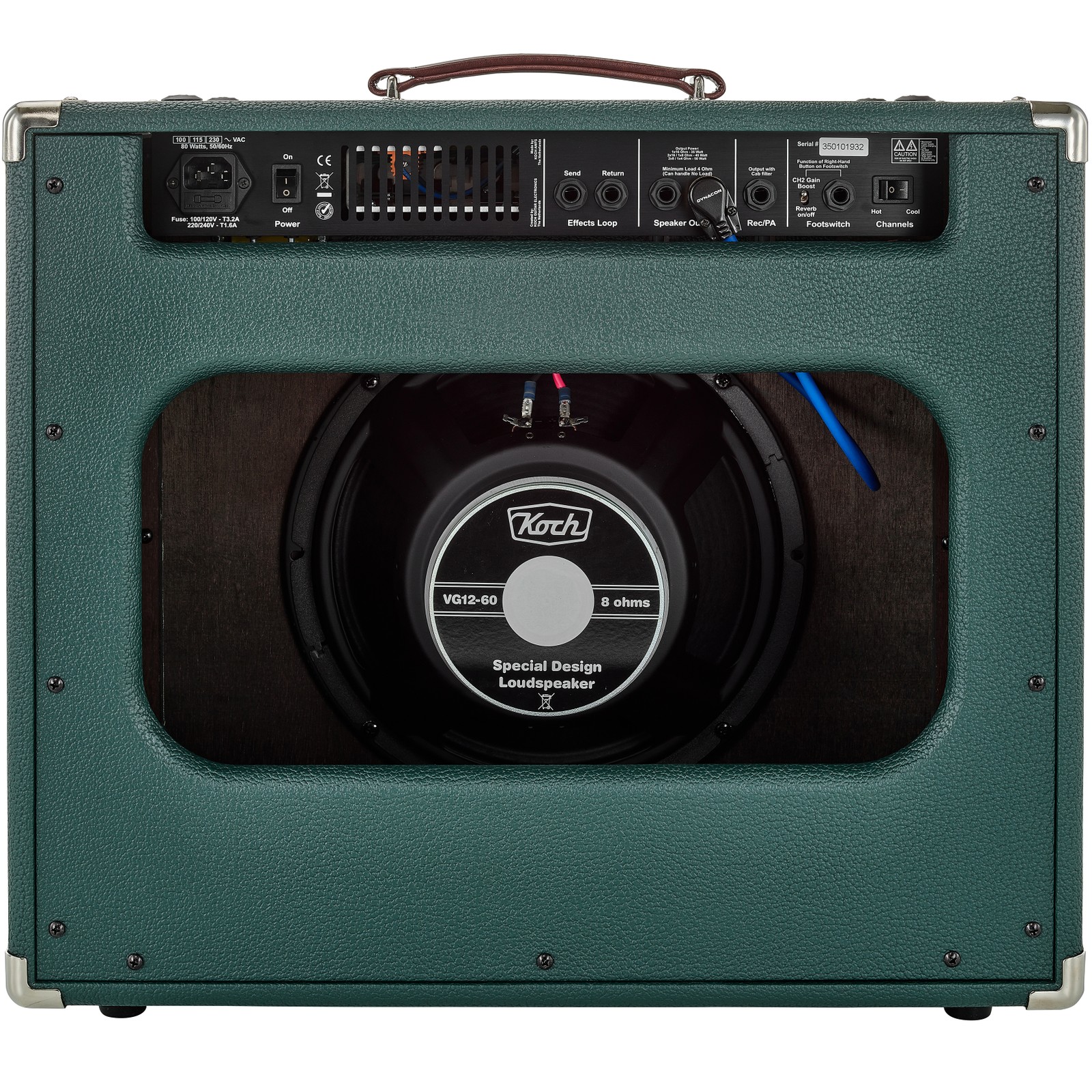 Rückseite der Koch Amps Jupiter JUP45-C Combo für E-Gitarre