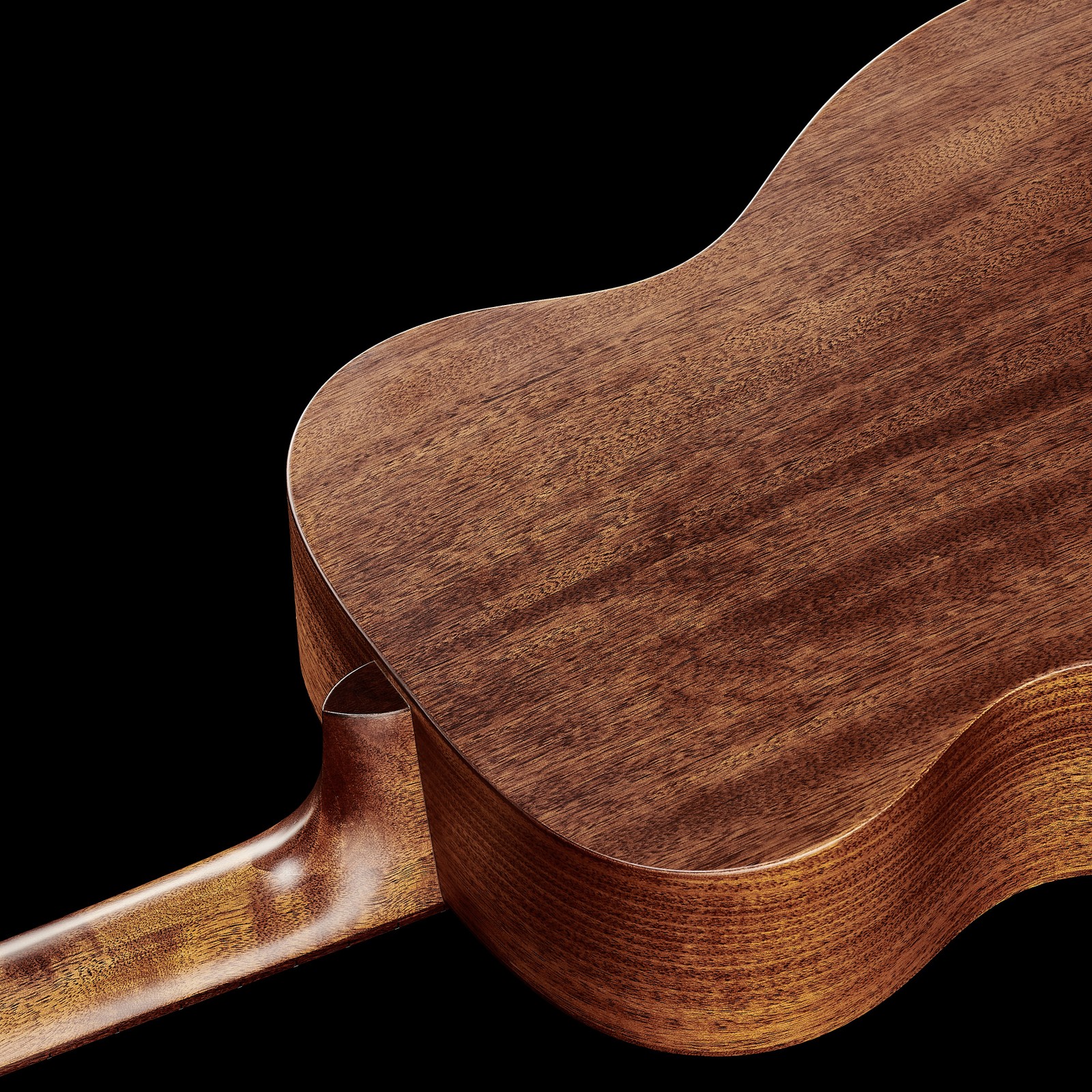 Back of the Harley Benton CLA-15M SolidWood with set-in mahogany neck