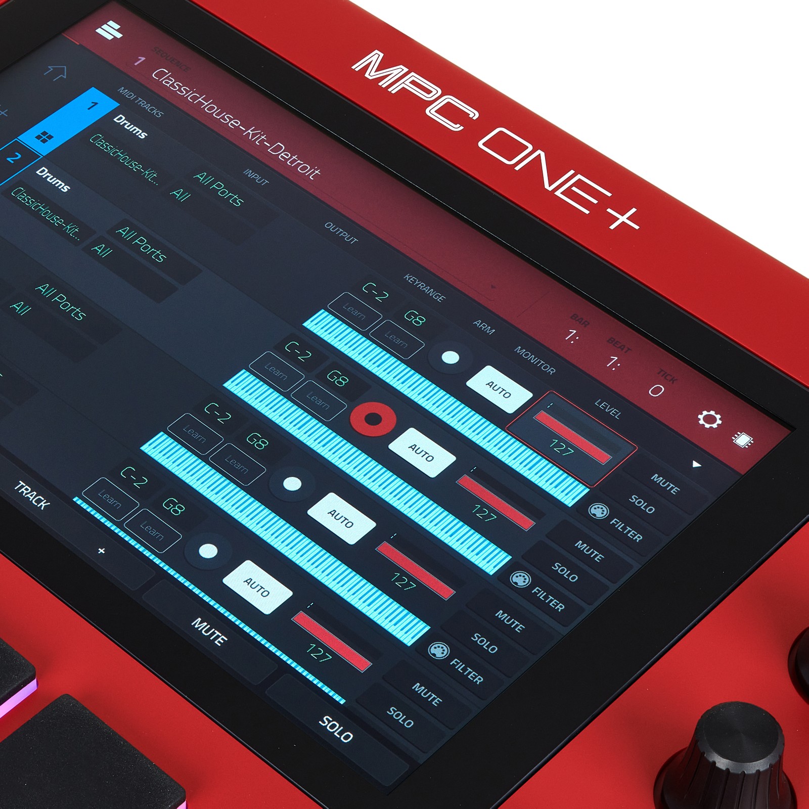 Display des AKAI Professional MPC One+