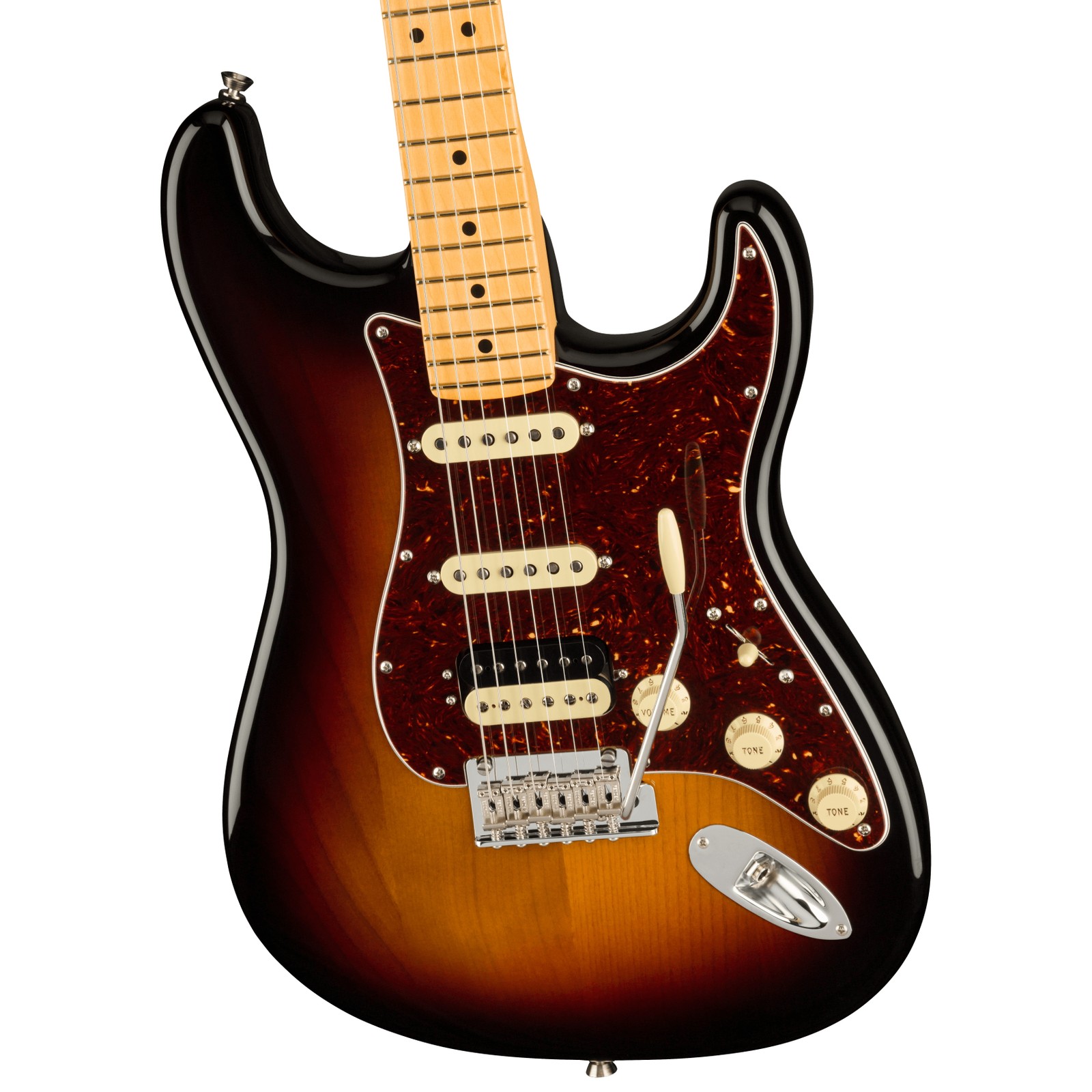 Korpus Vorderseite der Fender AM Pro II Strat HSS MN 3TSB E-Gitarre